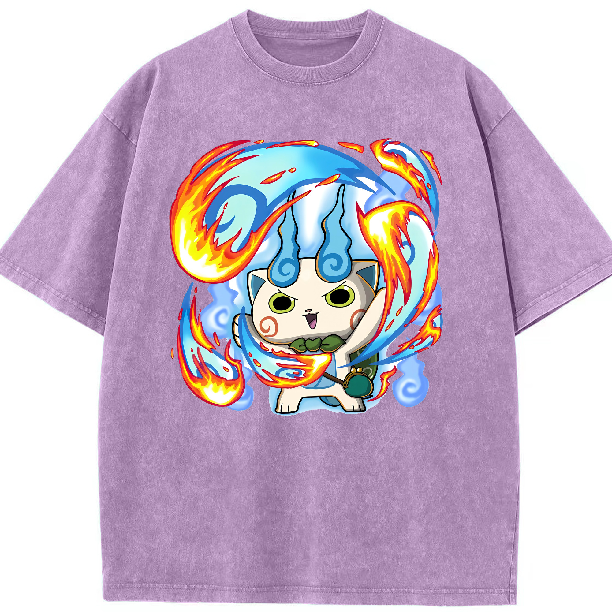 （画像用） 妖怪ウォッチ Yo-kai Watch 綿100% ヴィンテージ風 半袖Tシャツ（フロントプリント）