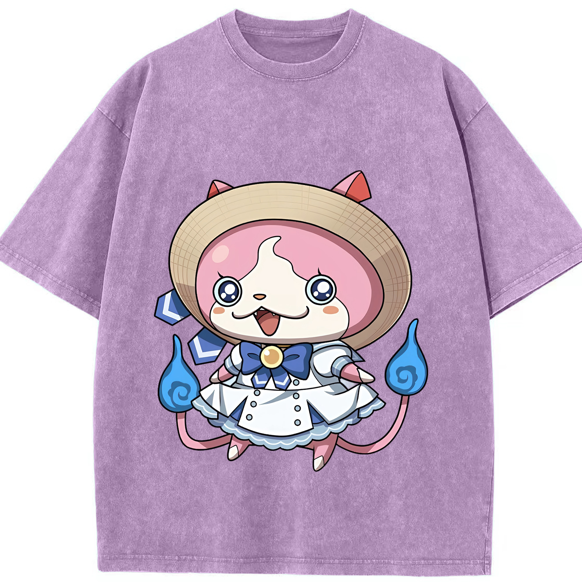 （画像用） 妖怪ウォッチ Yo-kai Watch 綿100% ヴィンテージ風 半袖Tシャツ（フロントプリント）