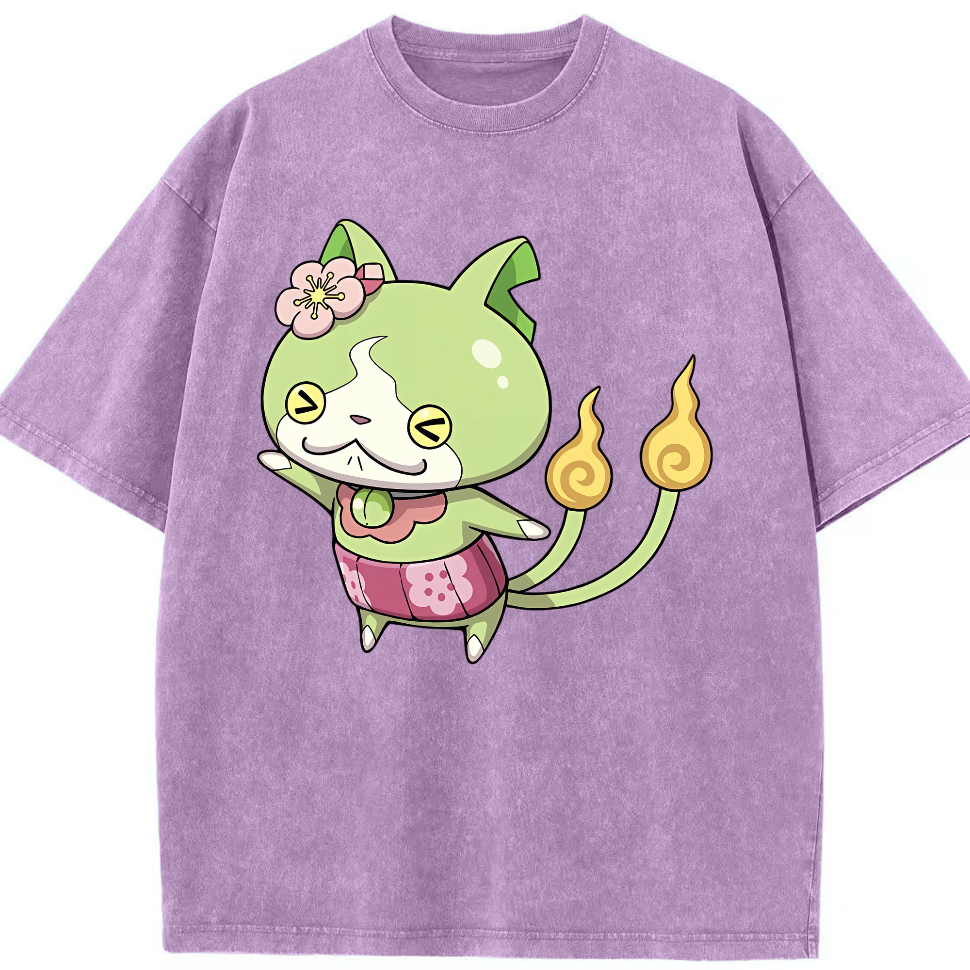 （画像用） 妖怪ウォッチ Yo-kai Watch 綿100% ヴィンテージ風 半袖Tシャツ（フロントプリント）