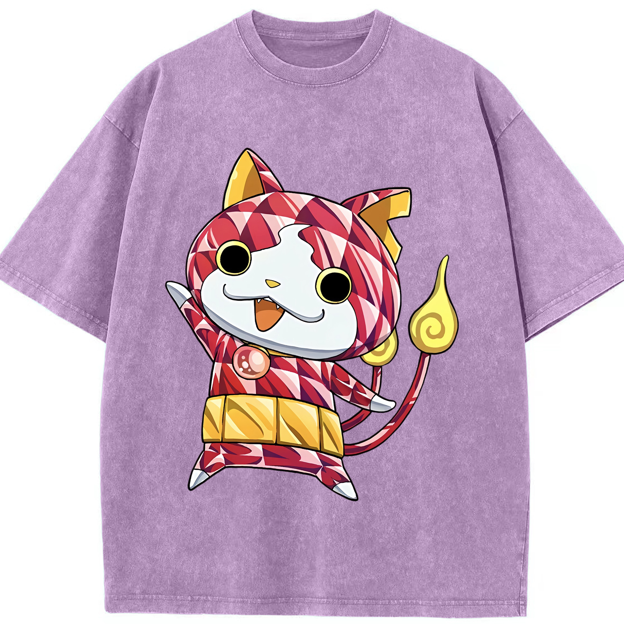 （画像用） 妖怪ウォッチ Yo-kai Watch 綿100% ヴィンテージ風 半袖Tシャツ（フロントプリント）