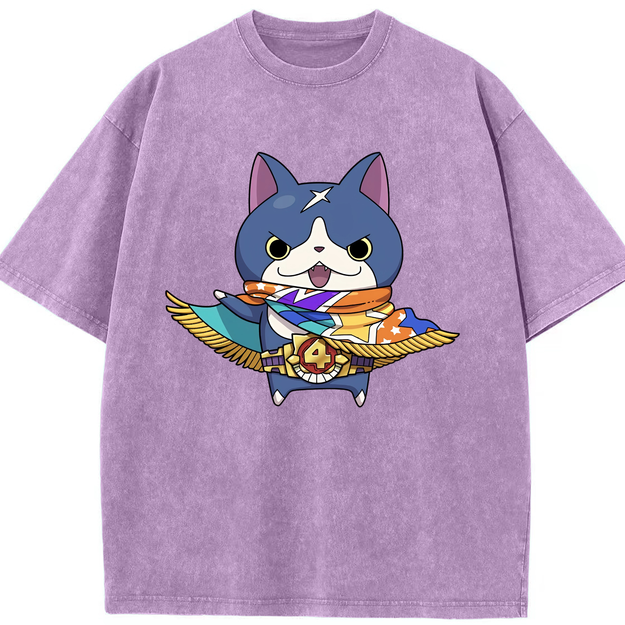 （画像用） 妖怪ウォッチ Yo-kai Watch 綿100% ヴィンテージ風 半袖Tシャツ（フロントプリント）