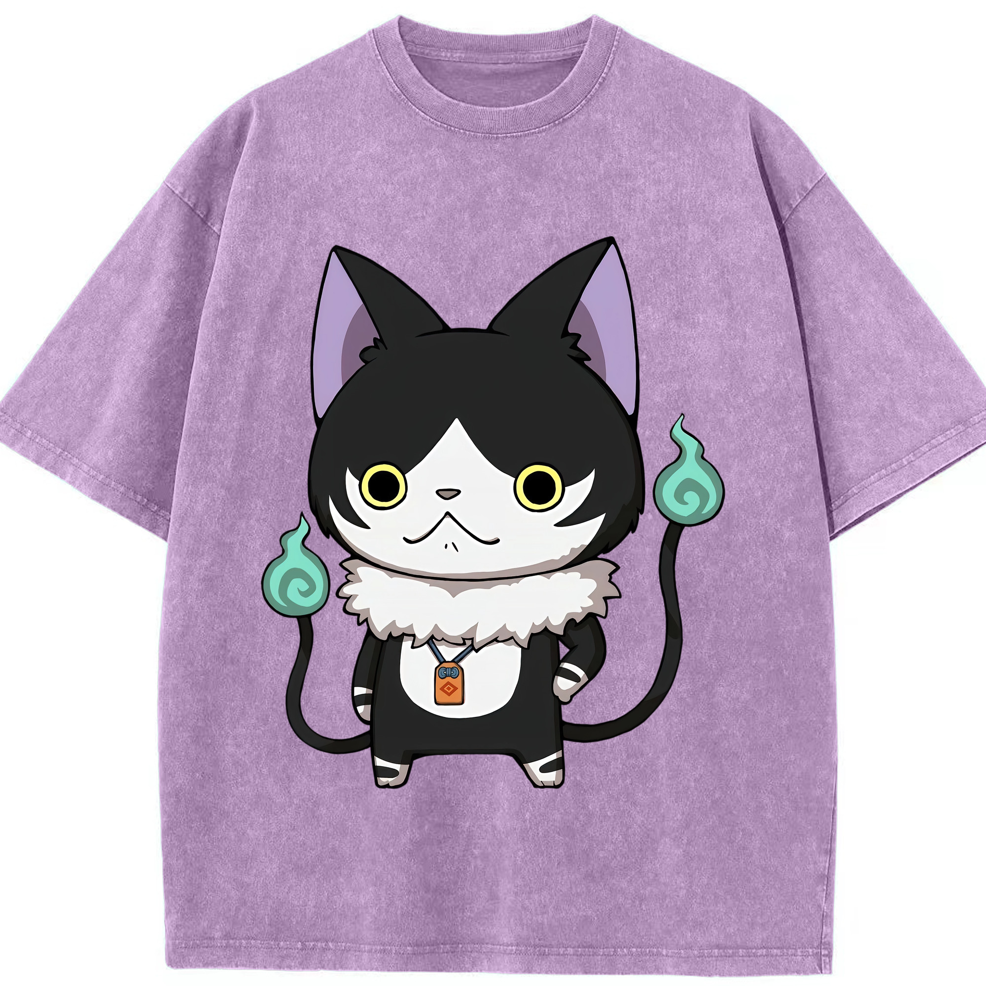 （画像用） 妖怪ウォッチ Yo-kai Watch 綿100% ヴィンテージ風 半袖Tシャツ（フロントプリント）