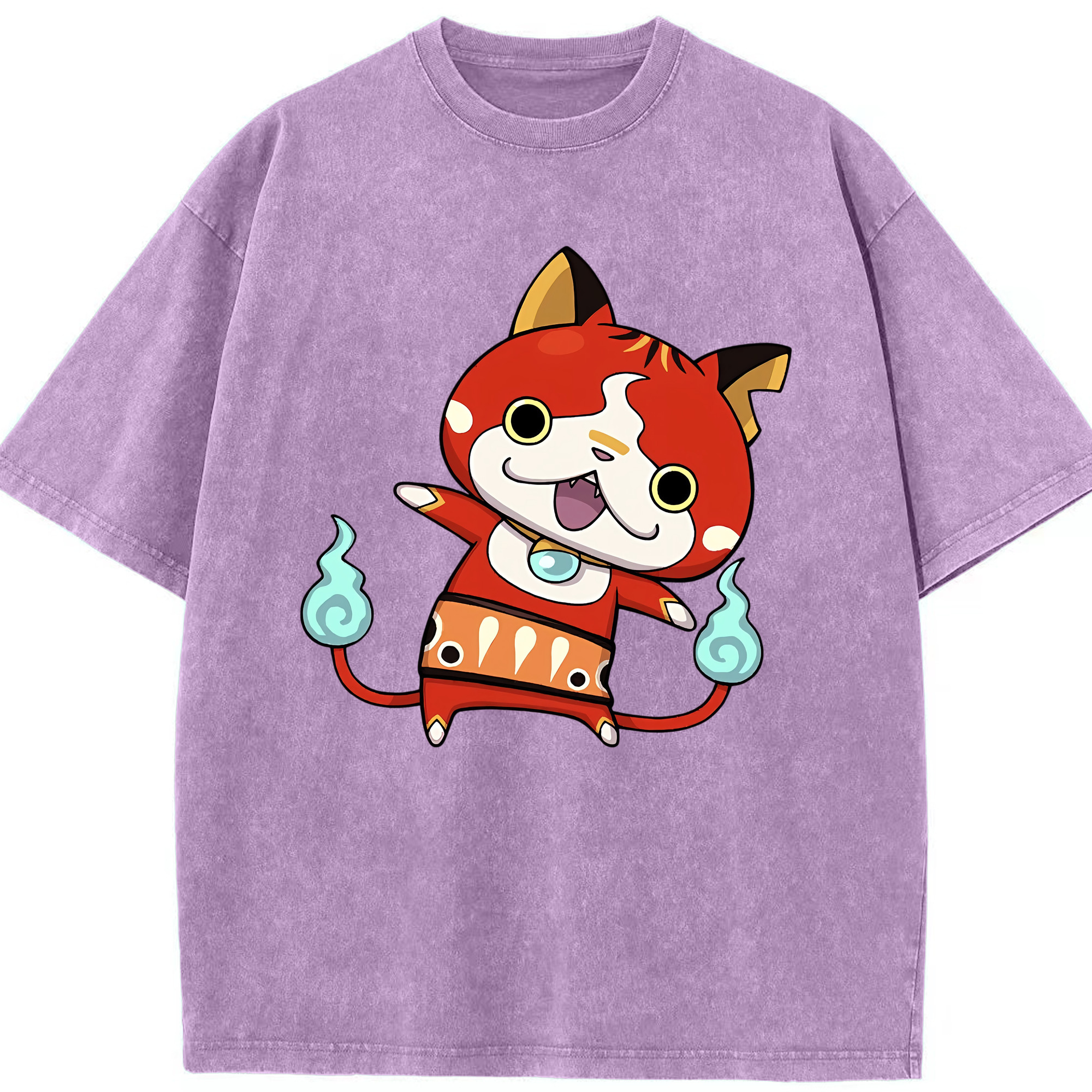 （画像用） 妖怪ウォッチ Yo-kai Watch 綿100% ヴィンテージ風 半袖Tシャツ（フロントプリント）