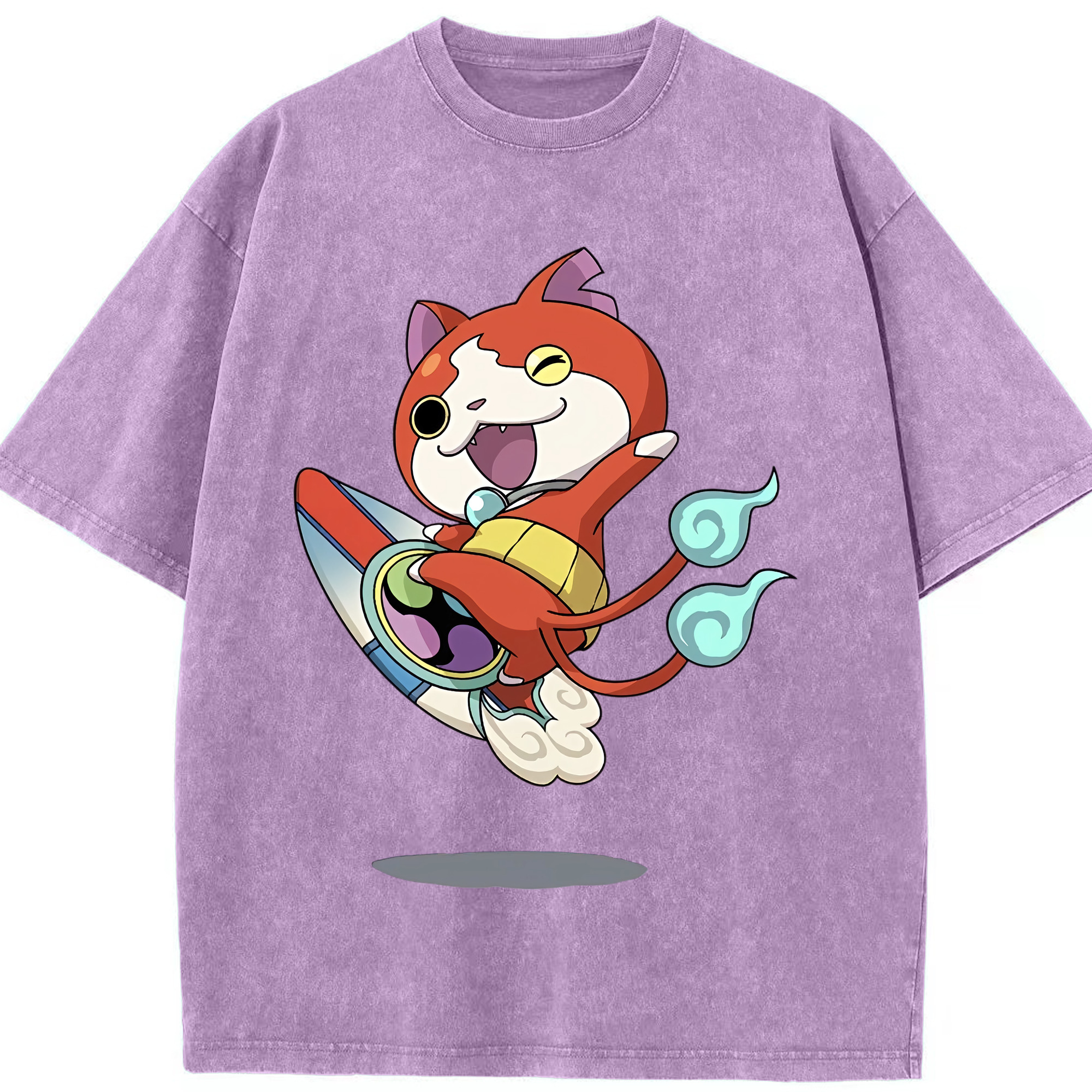 （画像用） 妖怪ウォッチ Yo-kai Watch 綿100% ヴィンテージ風 半袖Tシャツ（フロントプリント）