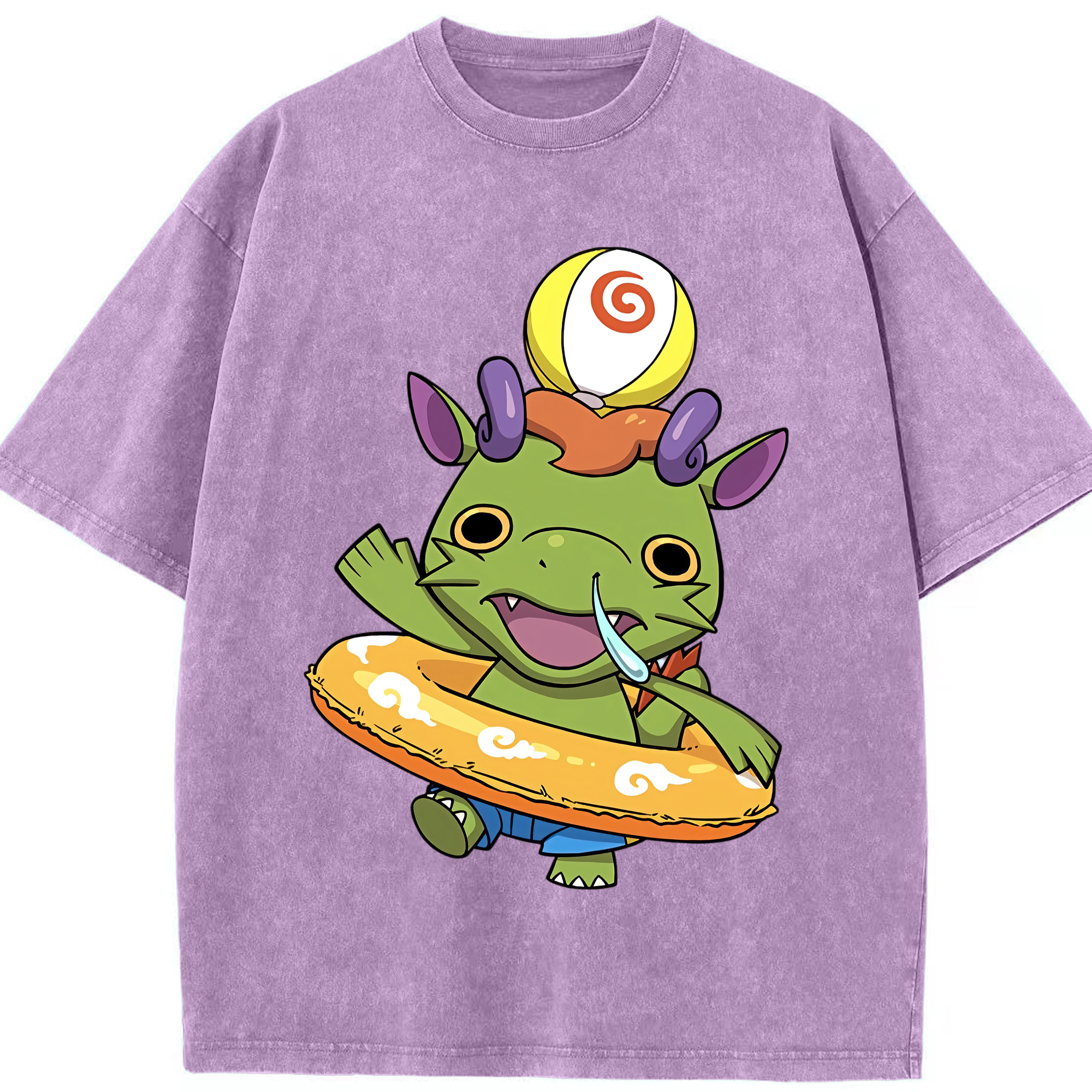 （画像用） 妖怪ウォッチ Yo-kai Watch 綿100% ヴィンテージ風 半袖Tシャツ（フロントプリント）