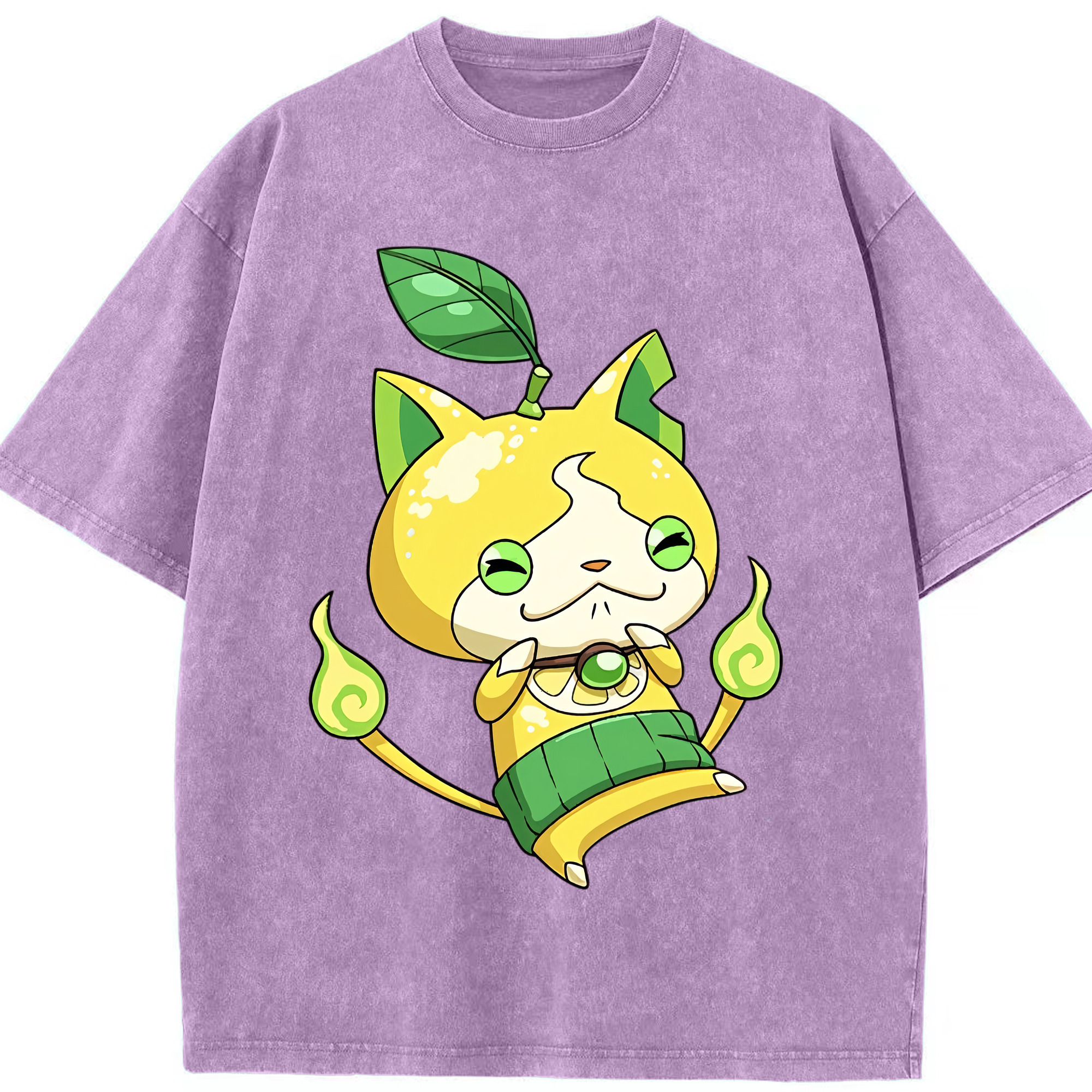 （画像用） 妖怪ウォッチ Yo-kai Watch 綿100% ヴィンテージ風 半袖Tシャツ（フロントプリント）