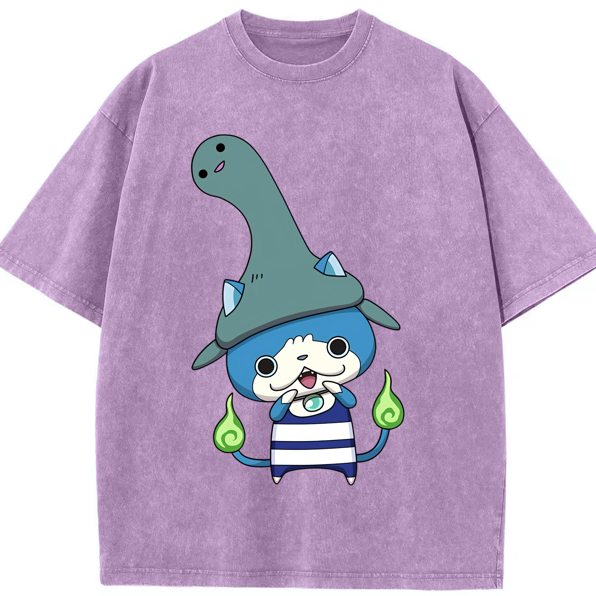 （画像用） 妖怪ウォッチ Yo-kai Watch 綿100% ヴィンテージ風 半袖Tシャツ（フロントプリント）