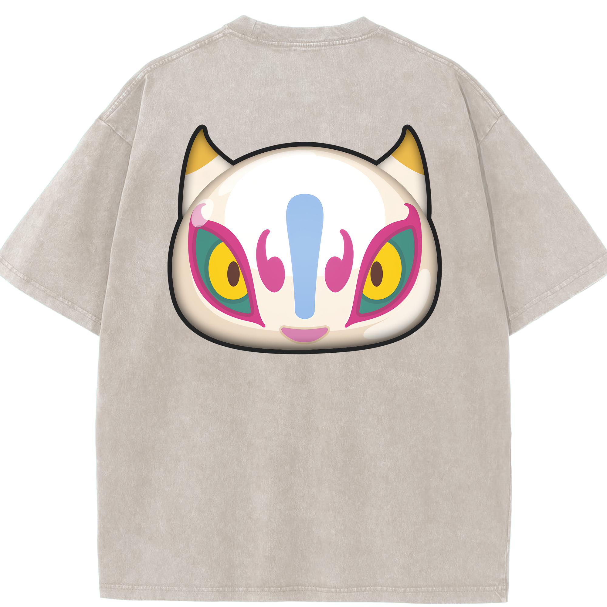 （画像用） 妖怪ウォッチ Yo-kai Watch 綿100% ヴィンテージ風 半袖Tシャツ（背面プリント）