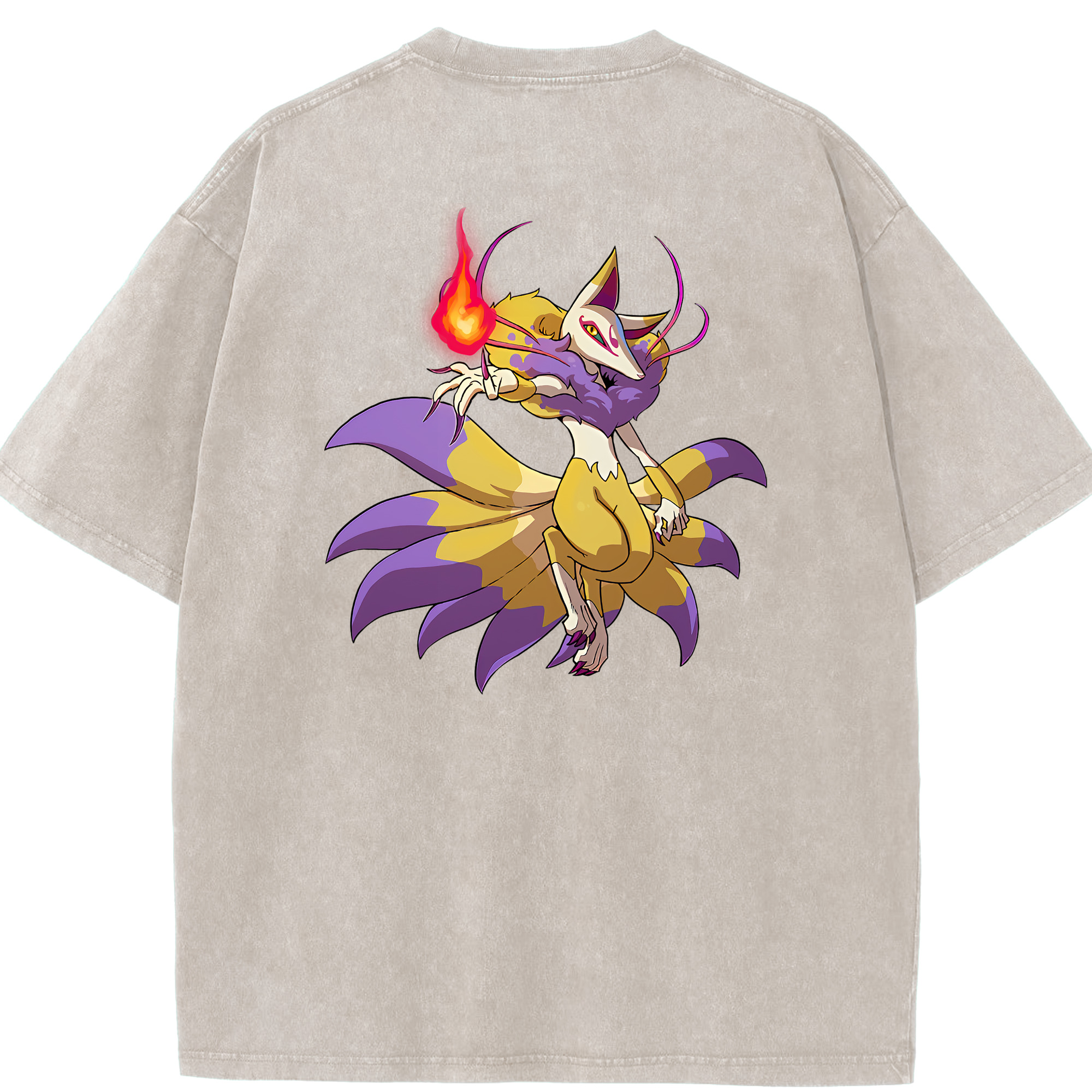 （画像用） 妖怪ウォッチ Yo-kai Watch 綿100% ヴィンテージ風 半袖Tシャツ（背面プリント）