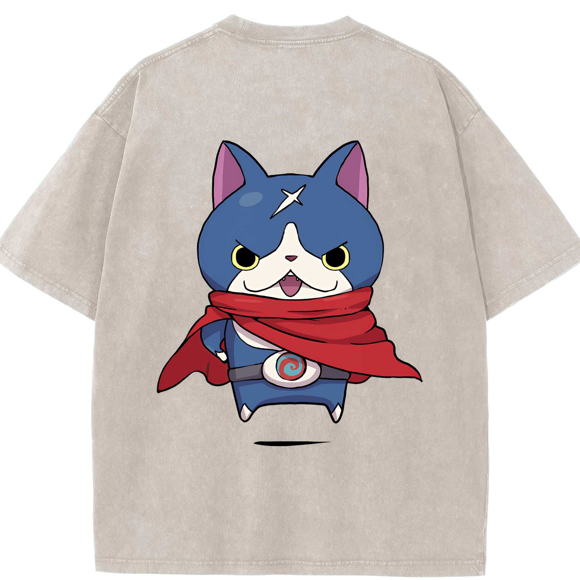 （画像用） 妖怪ウォッチ Yo-kai Watch 綿100% ヴィンテージ風 半袖Tシャツ（背面プリント）
