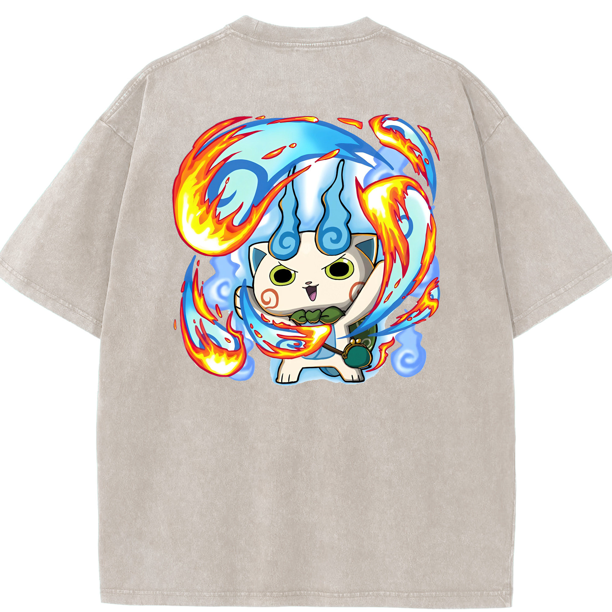 （画像用） 妖怪ウォッチ Yo-kai Watch 綿100% ヴィンテージ風 半袖Tシャツ（背面プリント）