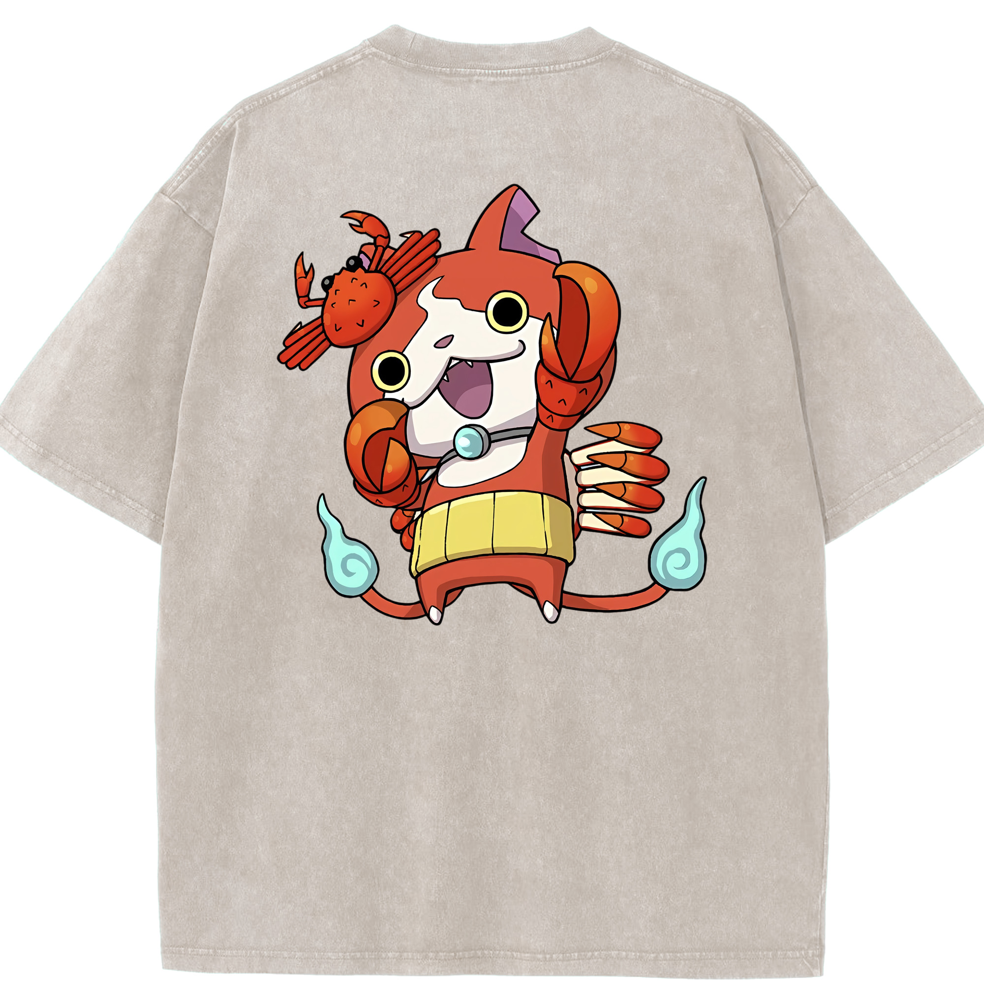 （画像用） 妖怪ウォッチ Yo-kai Watch 綿100% ヴィンテージ風 半袖Tシャツ（背面プリント）