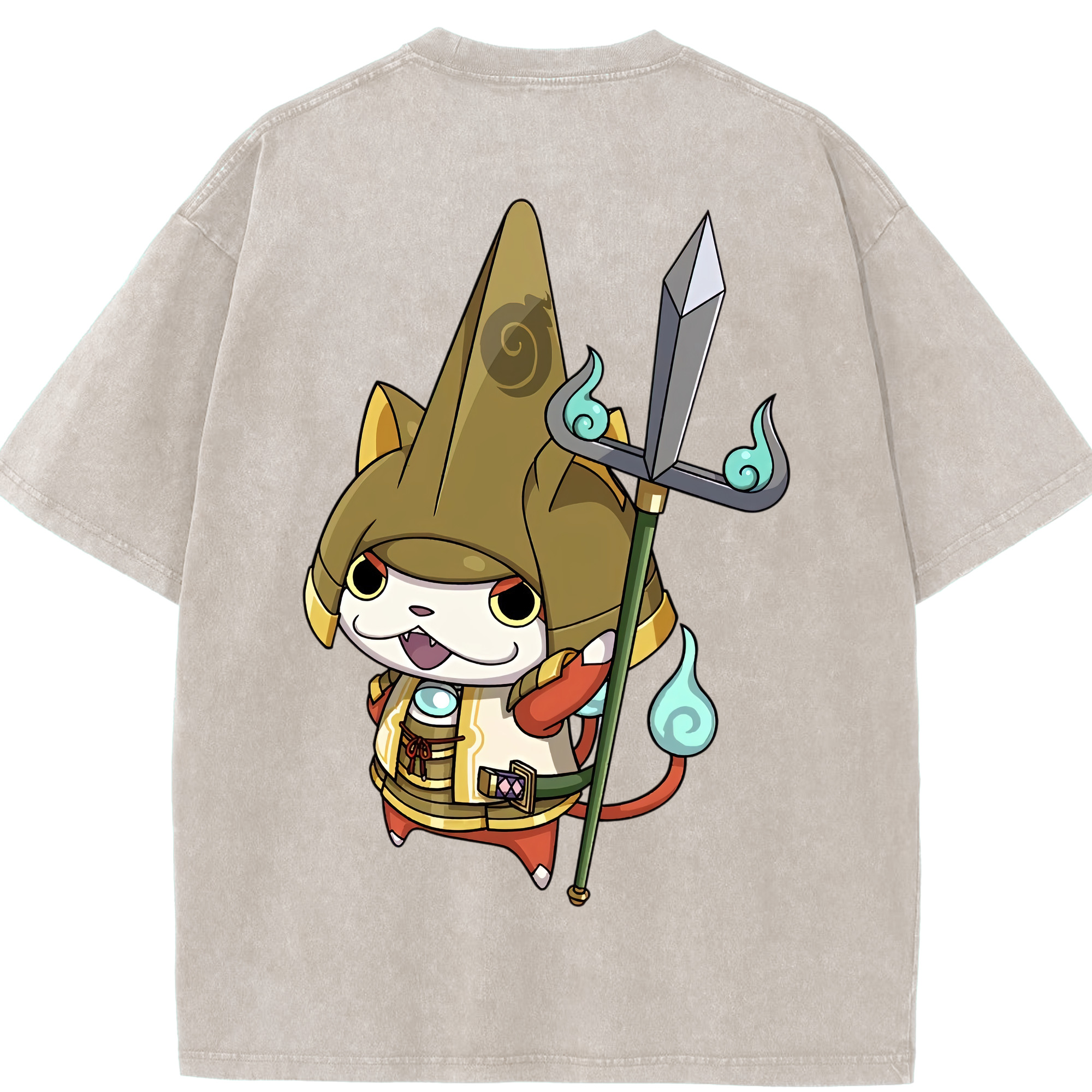 （画像用） 妖怪ウォッチ Yo-kai Watch 綿100% ヴィンテージ風 半袖Tシャツ（背面プリント）