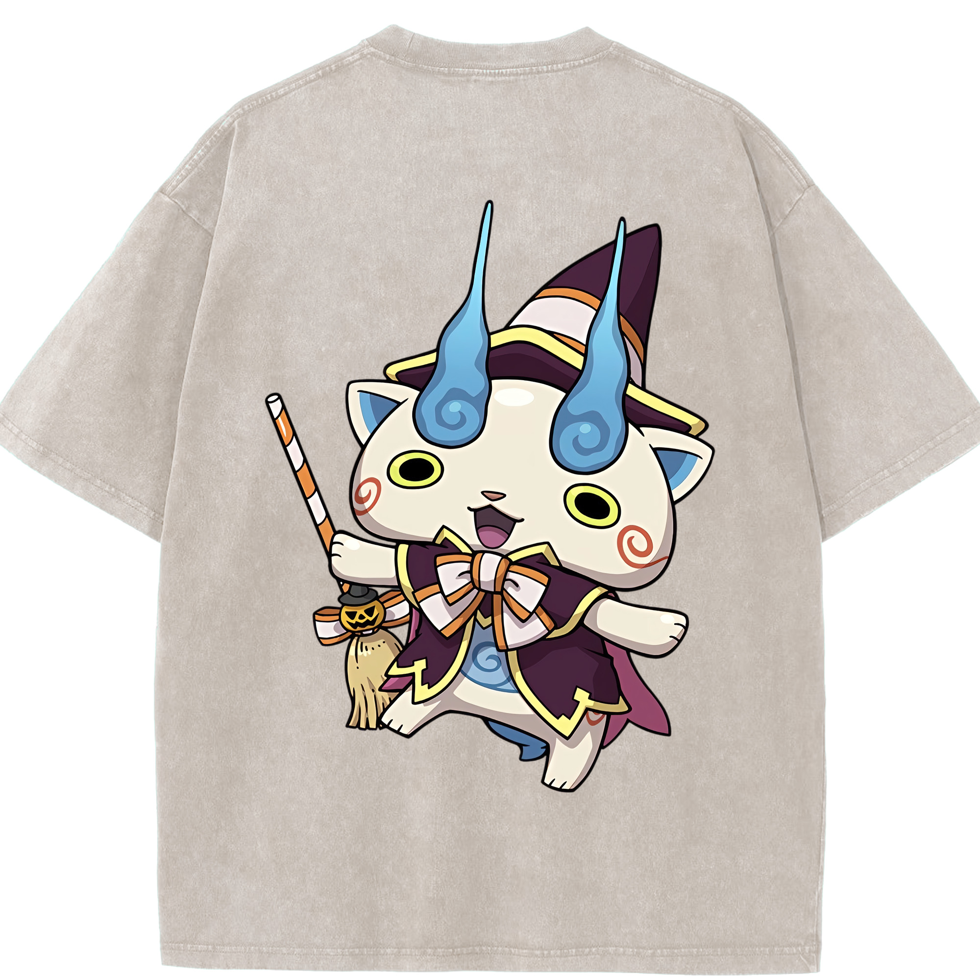 （画像用） 妖怪ウォッチ Yo-kai Watch 綿100% ヴィンテージ風 半袖Tシャツ（背面プリント）