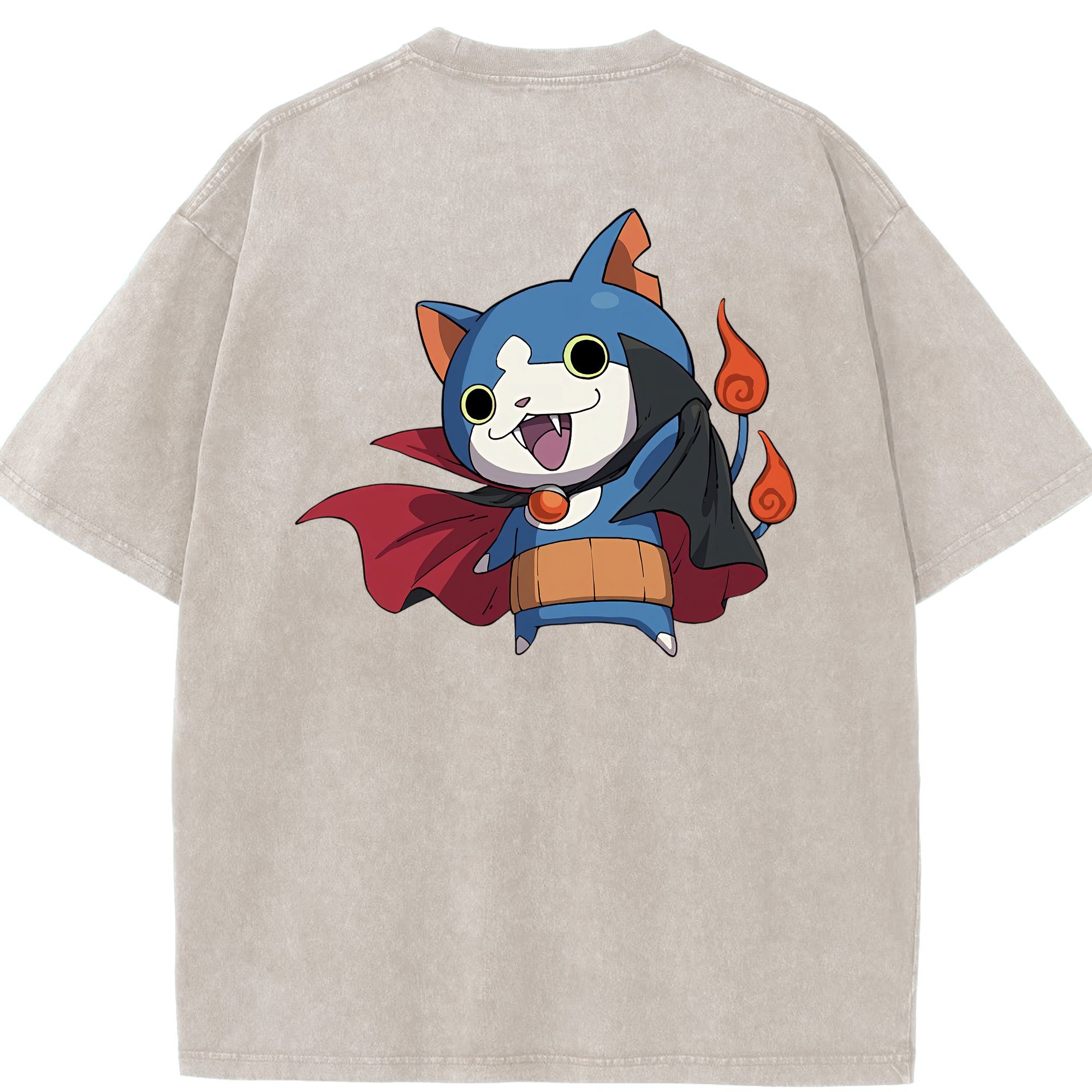 （画像用） 妖怪ウォッチ Yo-kai Watch 綿100% ヴィンテージ風 半袖Tシャツ（背面プリント）