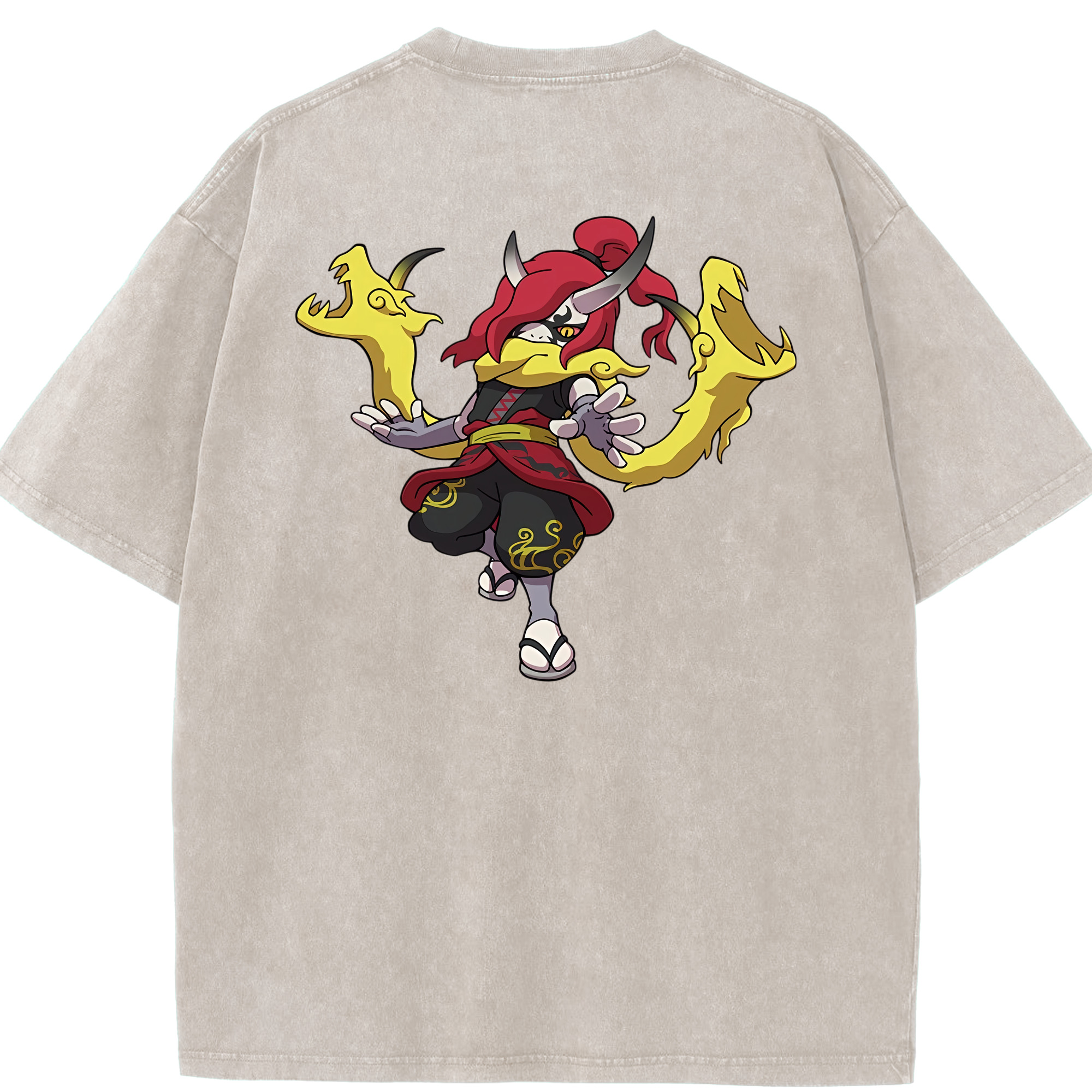 （画像用） 妖怪ウォッチ Yo-kai Watch 綿100% ヴィンテージ風 半袖Tシャツ（背面プリント）