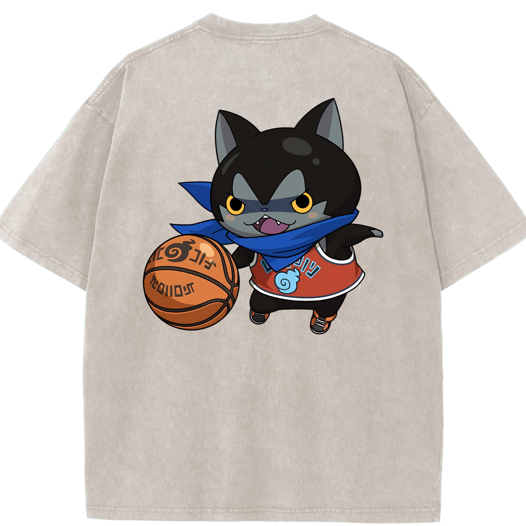 （画像用） 妖怪ウォッチ Yo-kai Watch 綿100% ヴィンテージ風 半袖Tシャツ（背面プリント）
