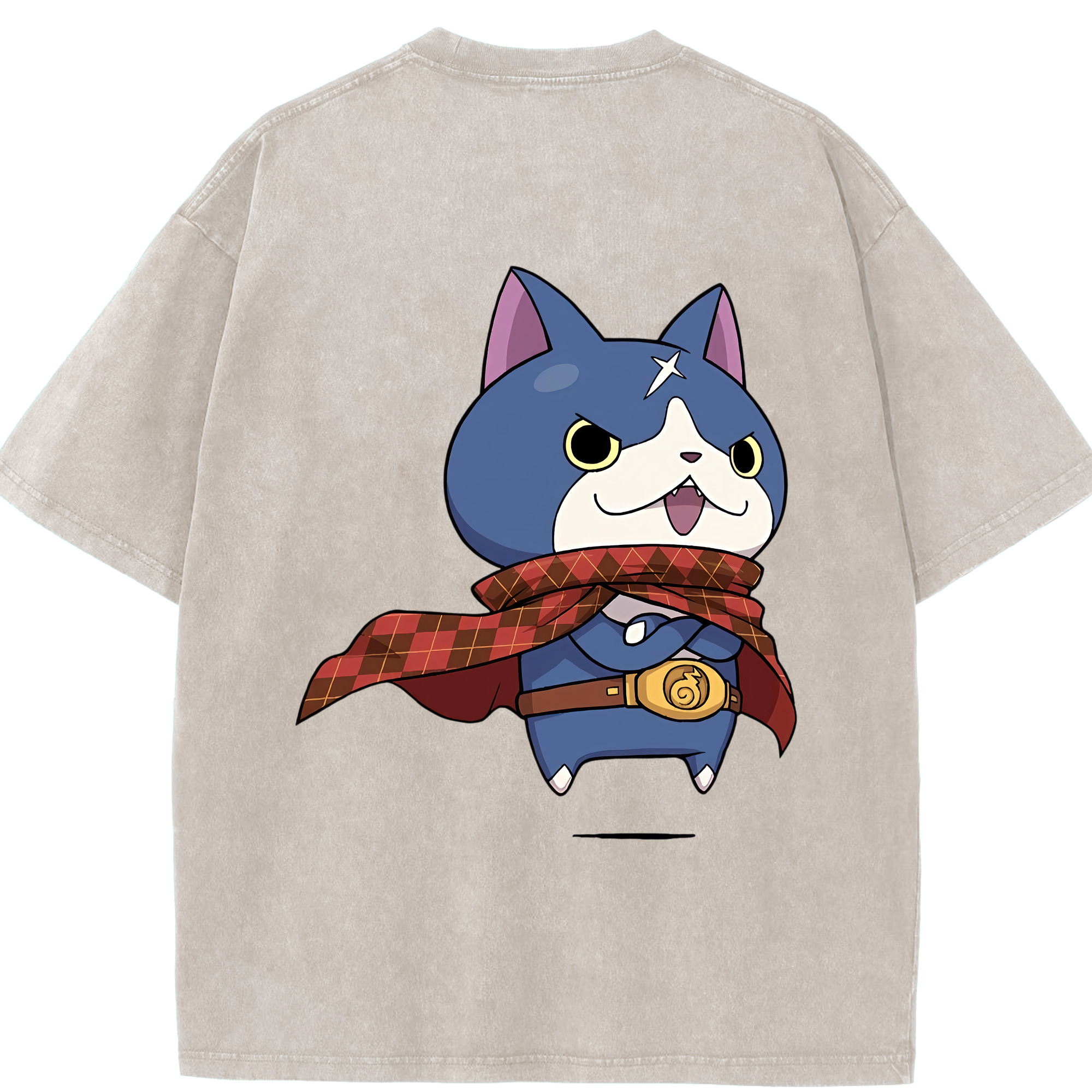 （画像用） 妖怪ウォッチ Yo-kai Watch 綿100% ヴィンテージ風 半袖Tシャツ（背面プリント）