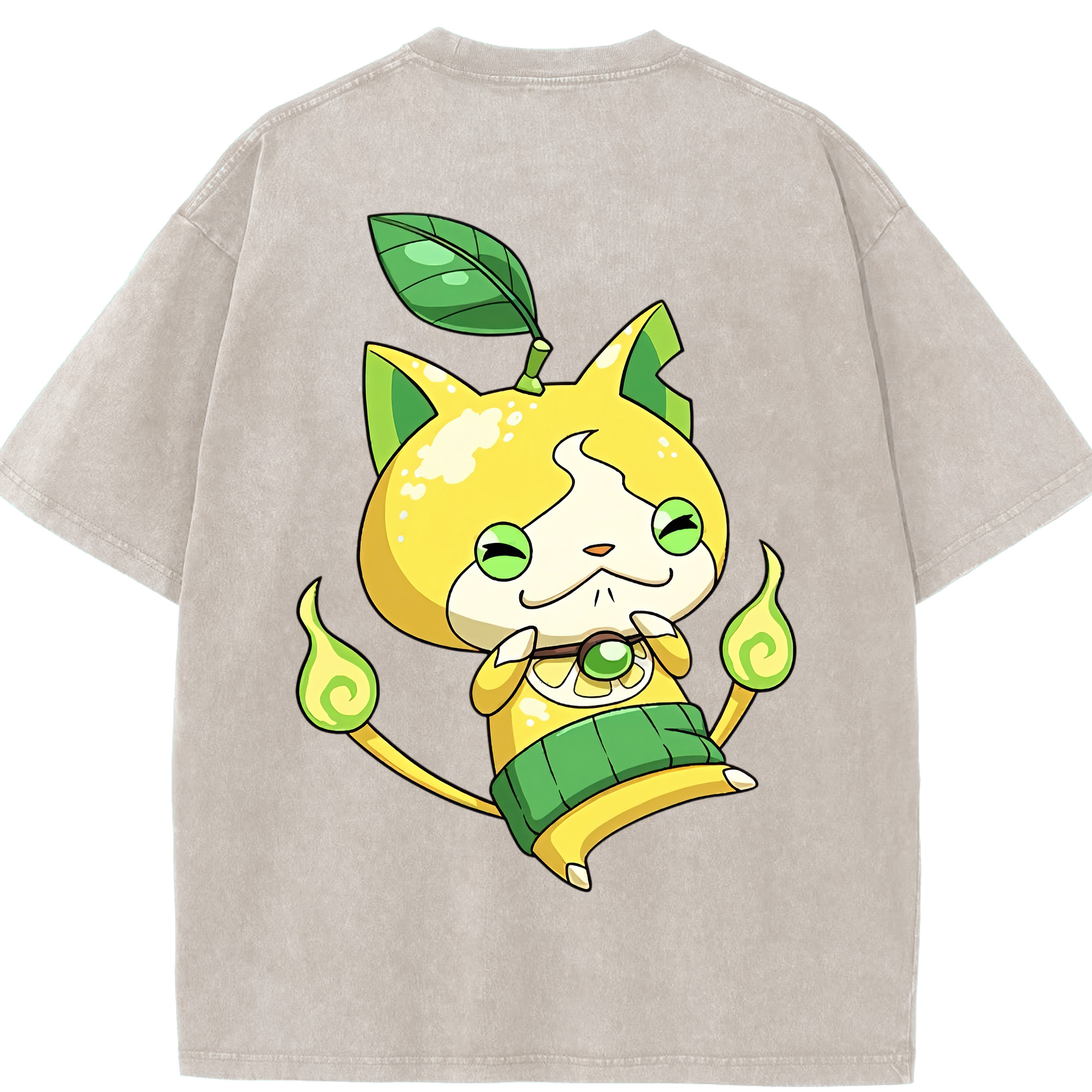 （画像用） 妖怪ウォッチ Yo-kai Watch 綿100% ヴィンテージ風 半袖Tシャツ（背面プリント）