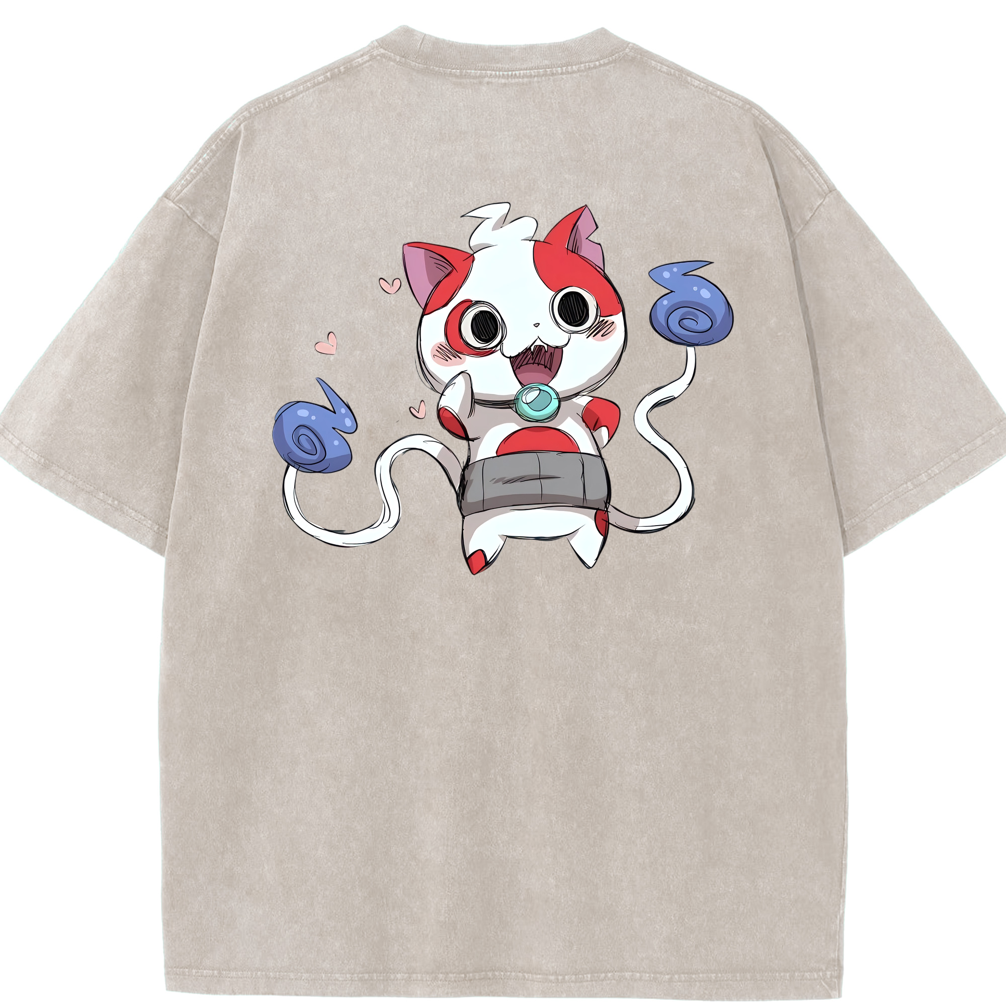 （画像用） 妖怪ウォッチ Yo-kai Watch 綿100% ヴィンテージ風 半袖Tシャツ（背面プリント）