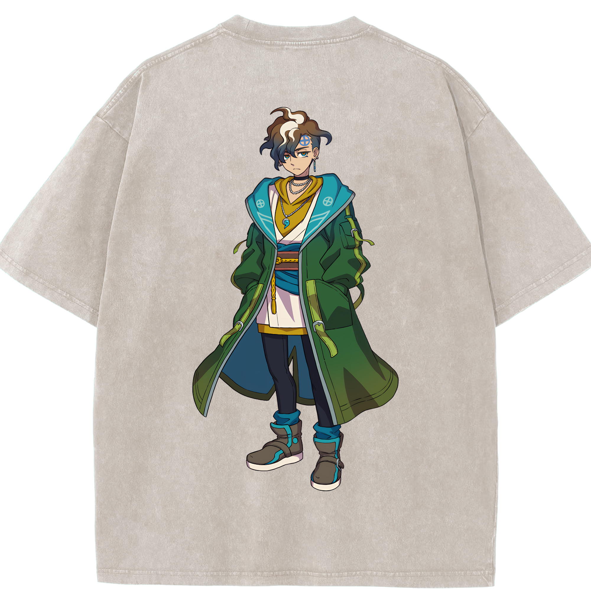 （画像用） 妖怪ウォッチ Yo-kai Watch 綿100% ヴィンテージ風 半袖Tシャツ（背面プリント）