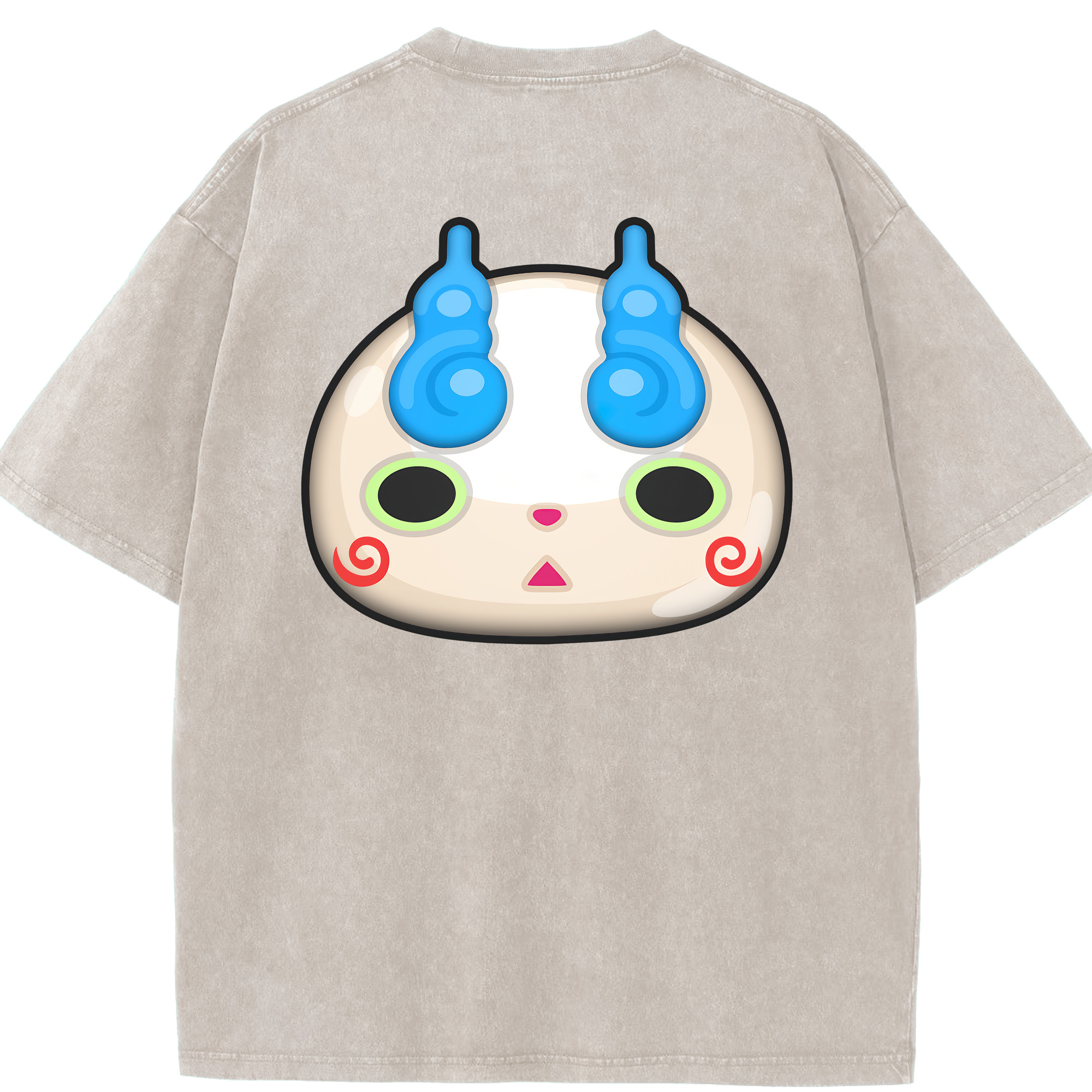 （画像用） 妖怪ウォッチ Yo-kai Watch 綿100% ヴィンテージ風 半袖Tシャツ（背面プリント）