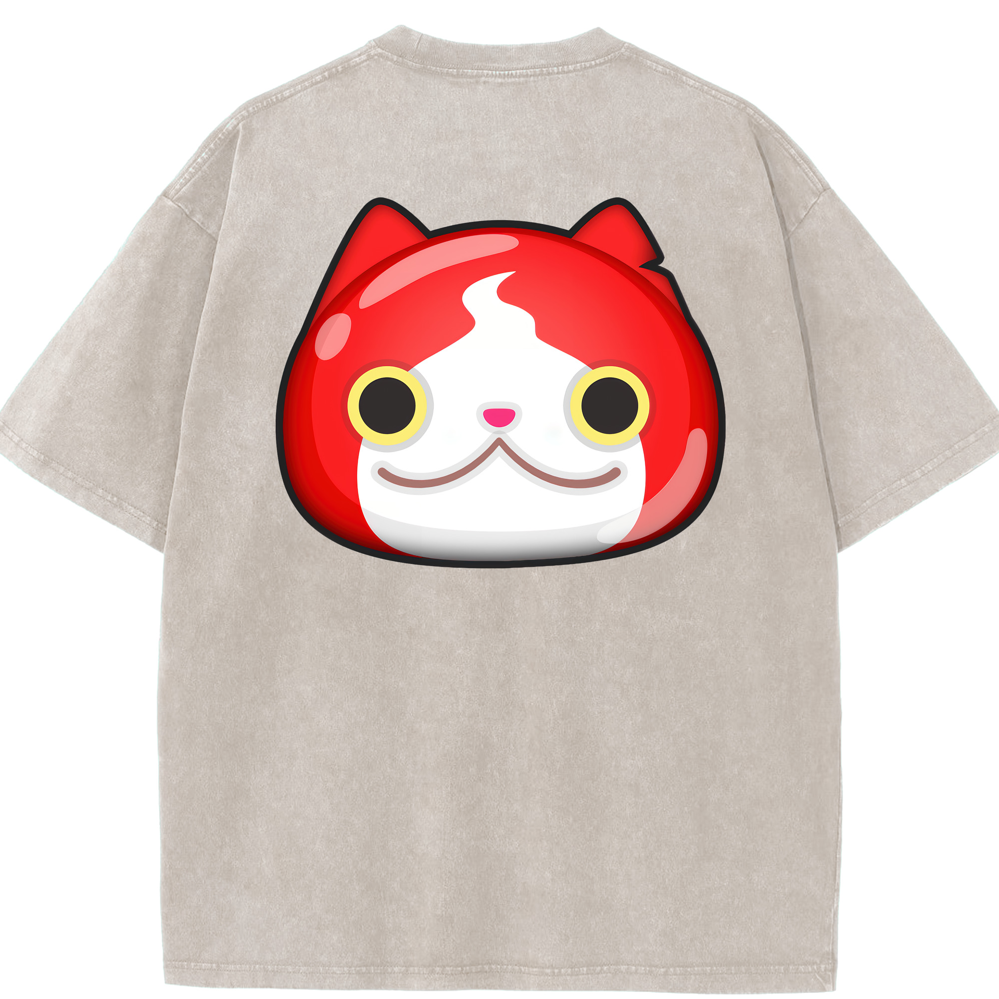 （画像用） 妖怪ウォッチ Yo-kai Watch 綿100% ヴィンテージ風 半袖Tシャツ（背面プリント）