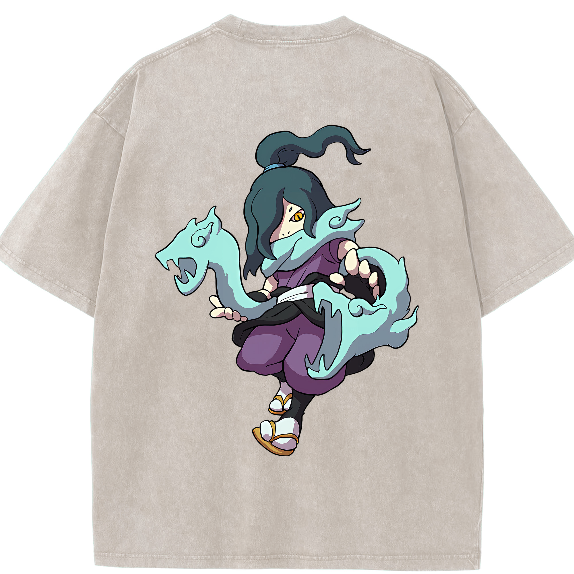 （画像用） 妖怪ウォッチ Yo-kai Watch 綿100% ヴィンテージ風 半袖Tシャツ（背面プリント）