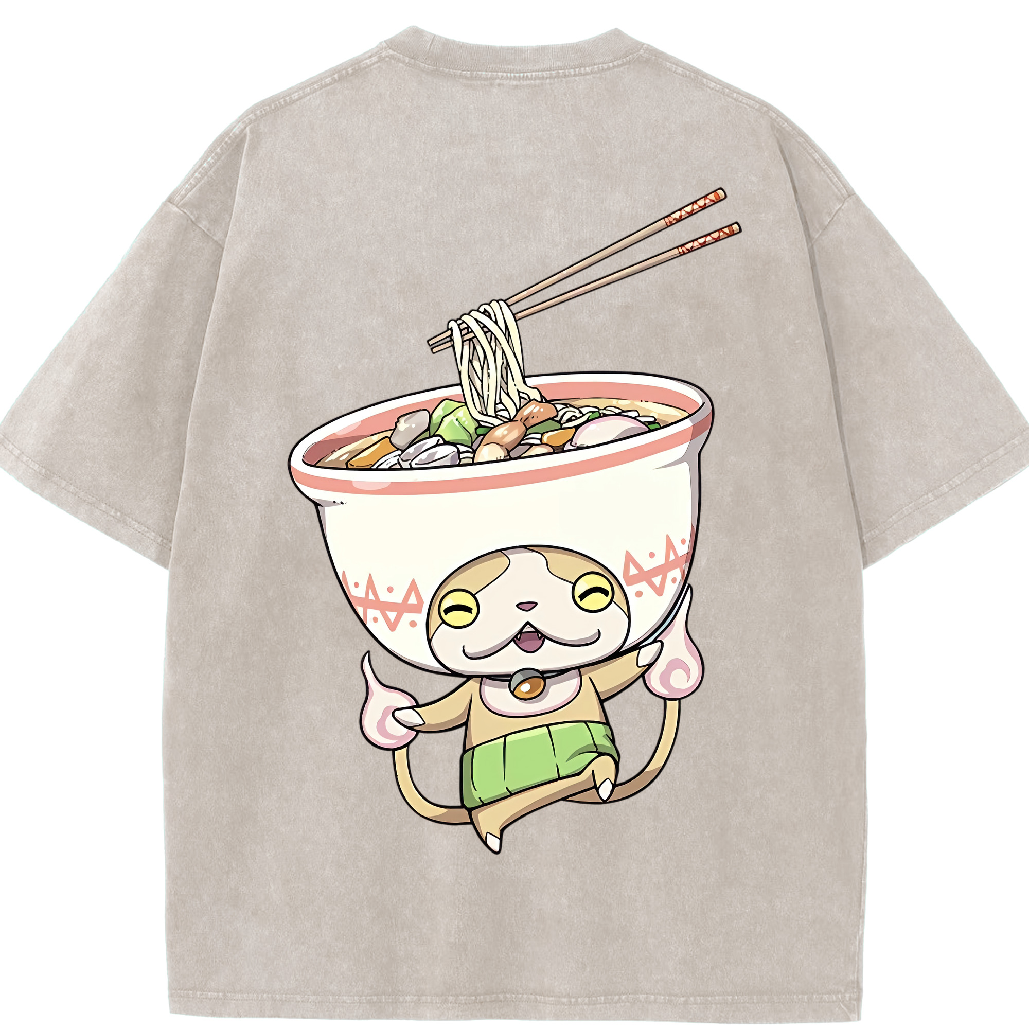 （画像用） 妖怪ウォッチ Yo-kai Watch 綿100% ヴィンテージ風 半袖Tシャツ（背面プリント）
