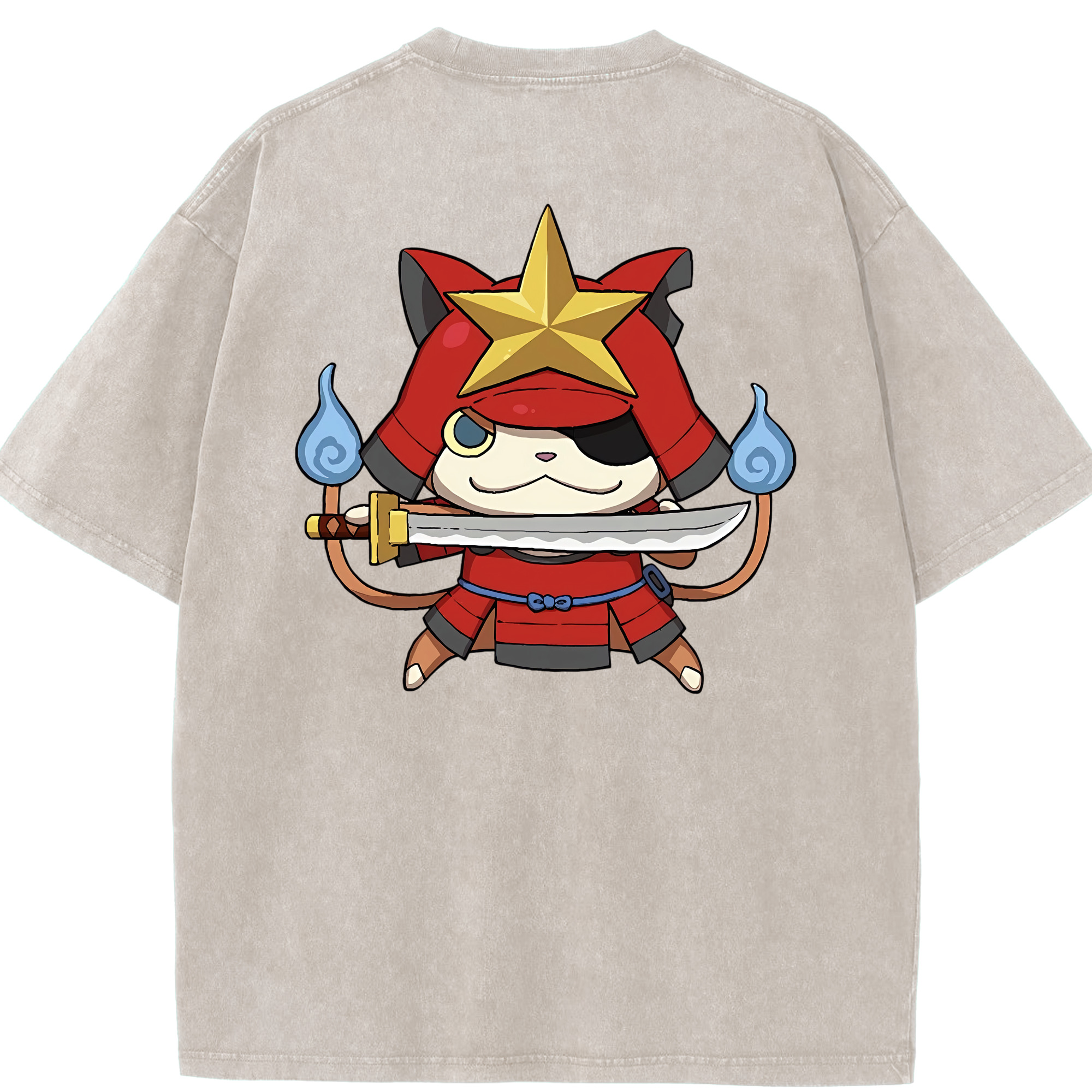 （画像用） 妖怪ウォッチ Yo-kai Watch 綿100% ヴィンテージ風 半袖Tシャツ（背面プリント）