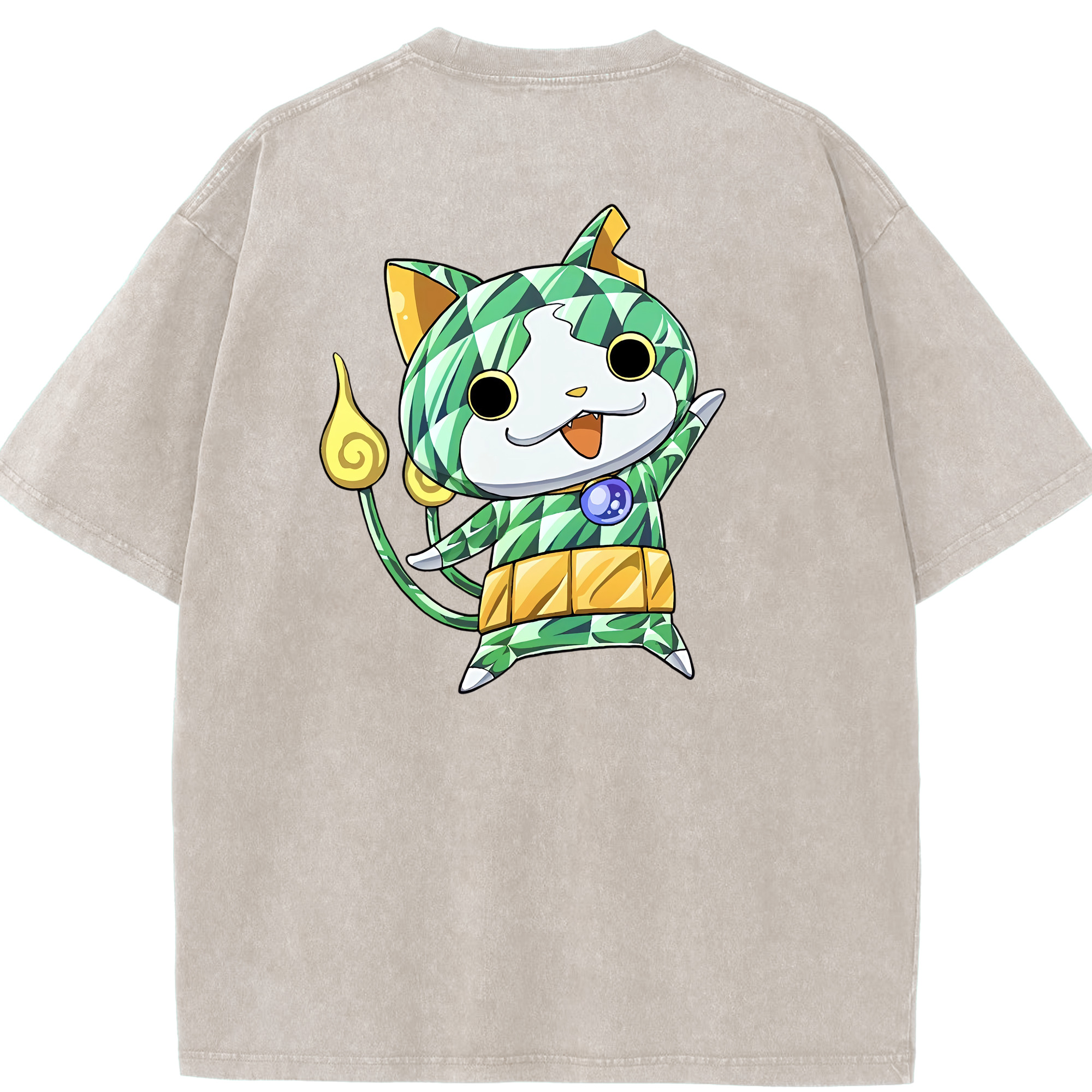 （画像用） 妖怪ウォッチ Yo-kai Watch 綿100% ヴィンテージ風 半袖Tシャツ（背面プリント）