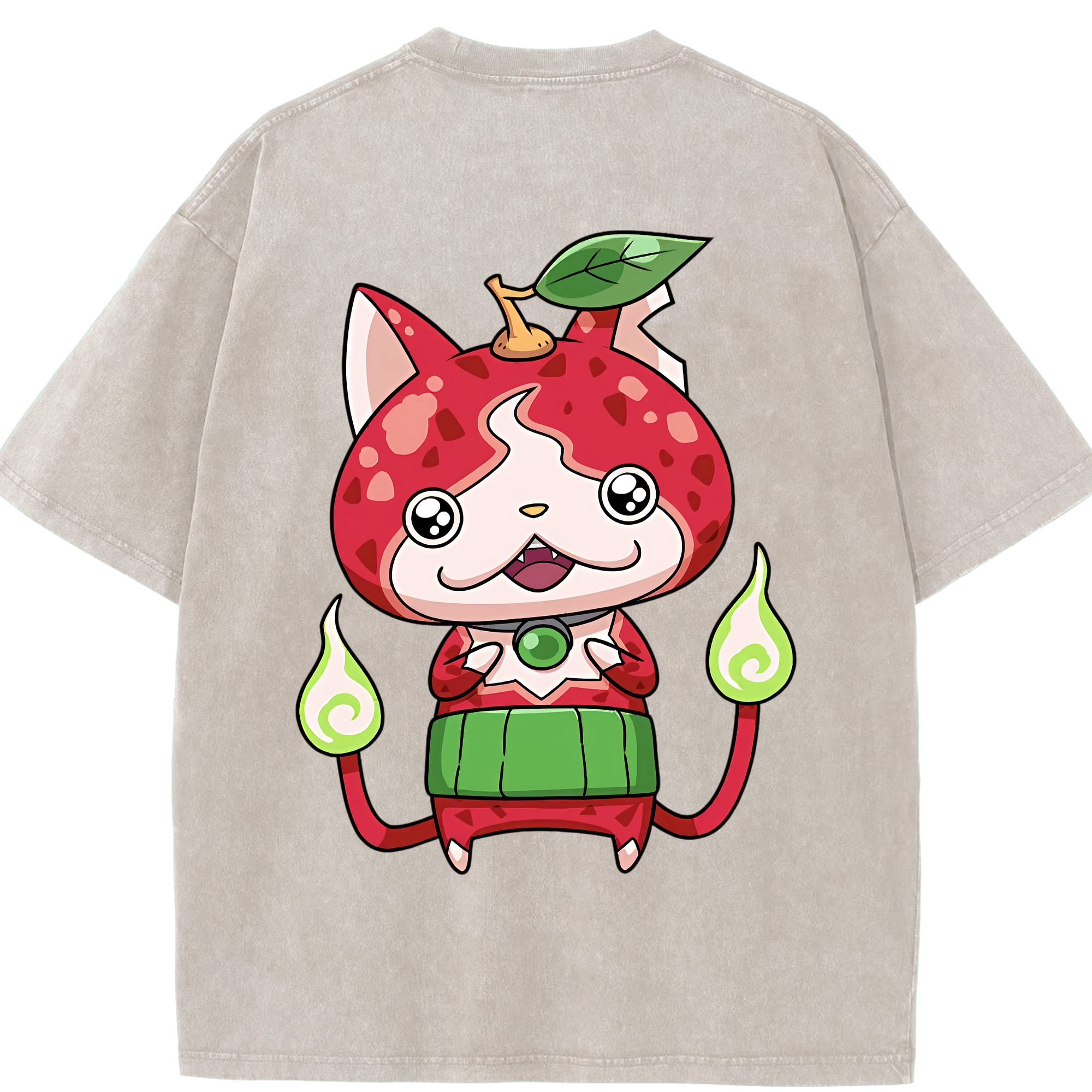 （画像用） 妖怪ウォッチ Yo-kai Watch 綿100% ヴィンテージ風 半袖Tシャツ（背面プリント）