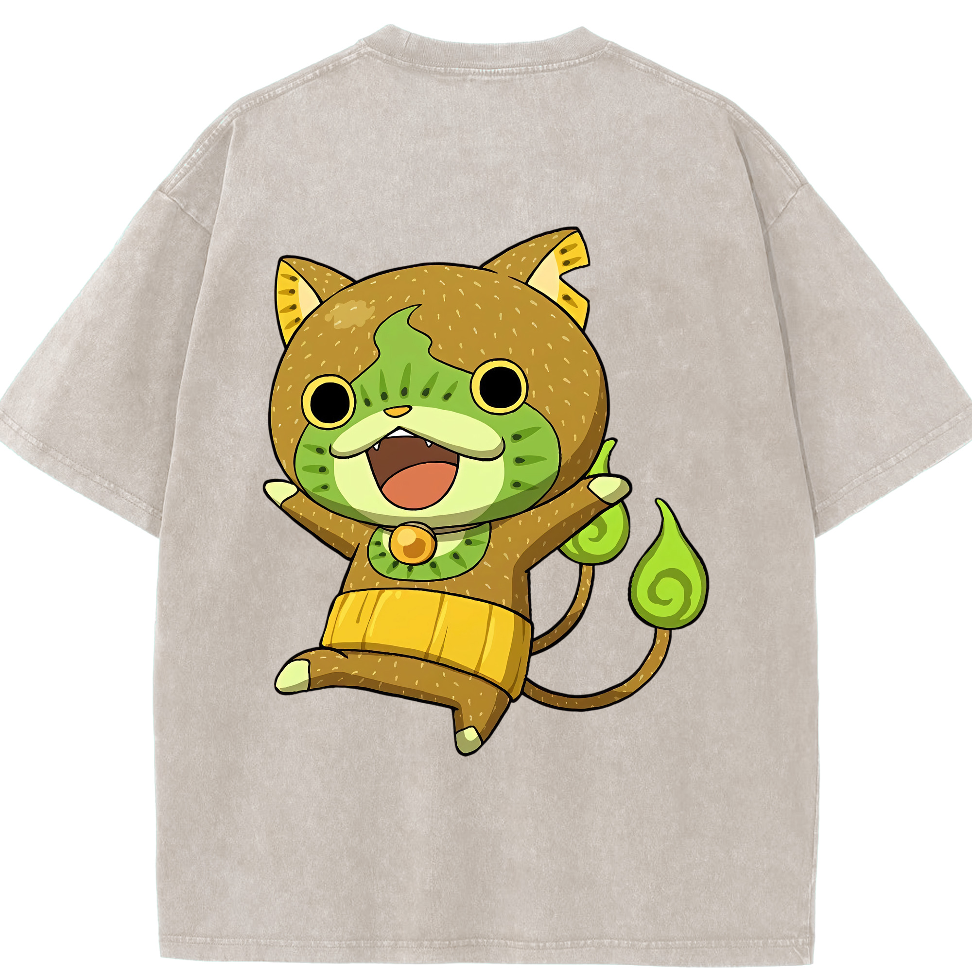 （画像用） 妖怪ウォッチ Yo-kai Watch 綿100% ヴィンテージ風 半袖Tシャツ（背面プリント）