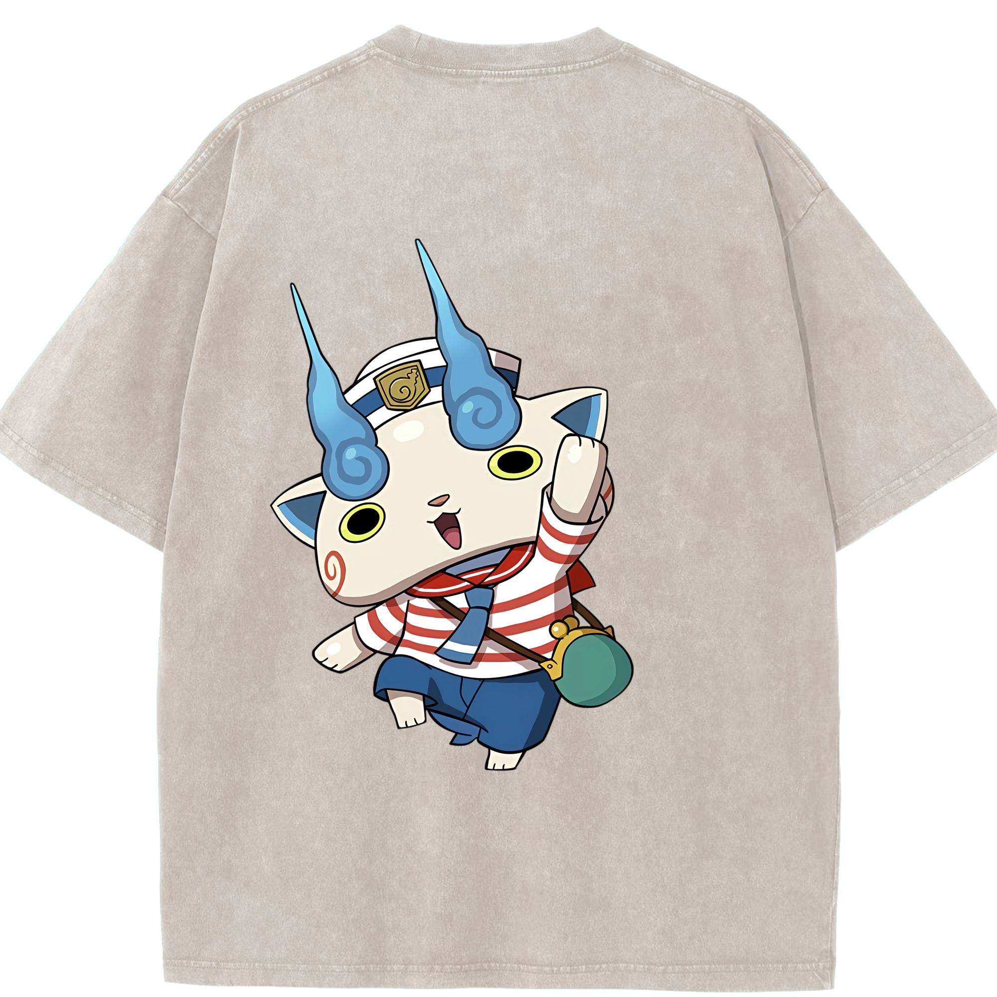 （画像用） 妖怪ウォッチ Yo-kai Watch 綿100% ヴィンテージ風 半袖Tシャツ（背面プリント）