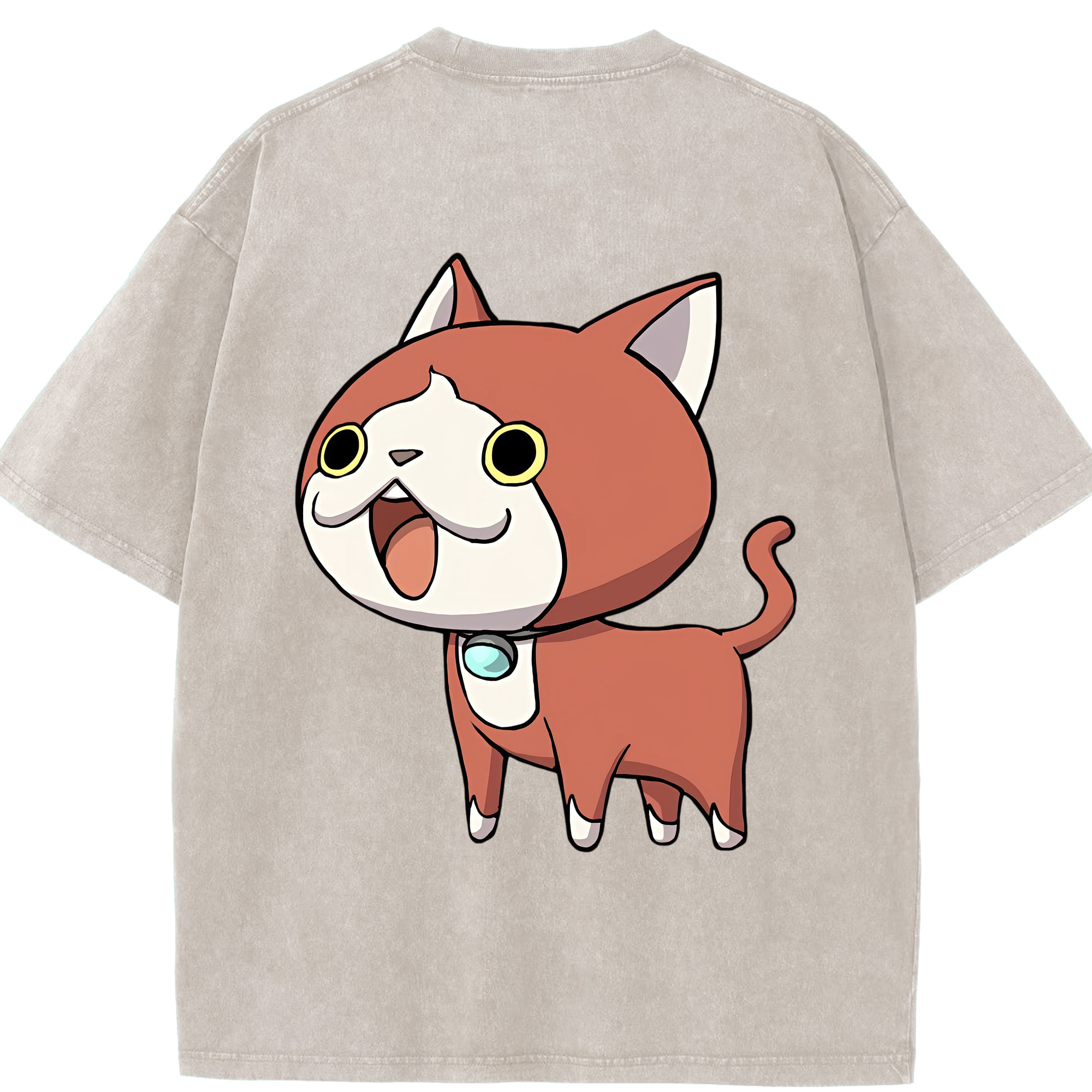 （画像用） 妖怪ウォッチ Yo-kai Watch 綿100% ヴィンテージ風 半袖Tシャツ（背面プリント）