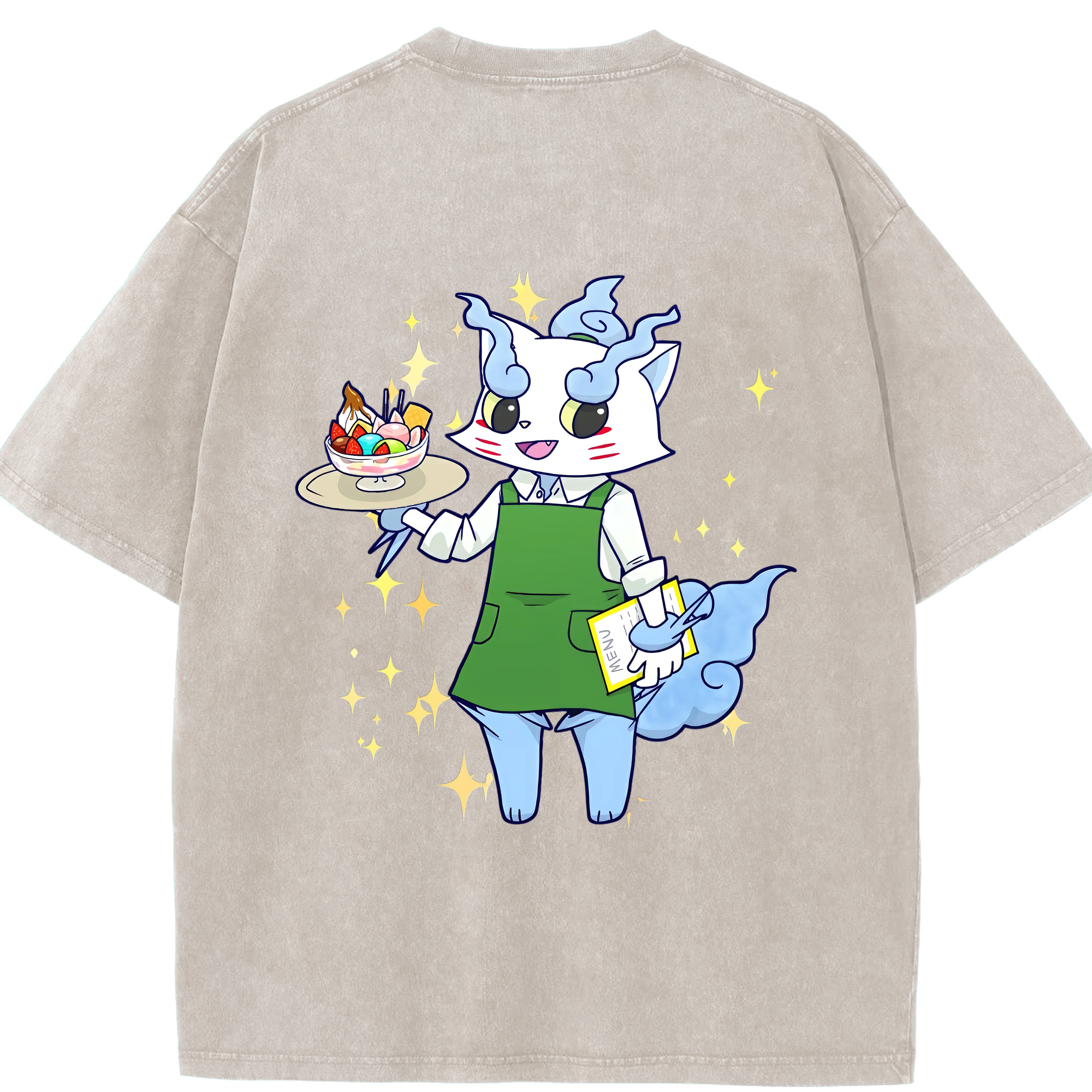 （画像用） 妖怪ウォッチ Yo-kai Watch 綿100% ヴィンテージ風 半袖Tシャツ（背面プリント）