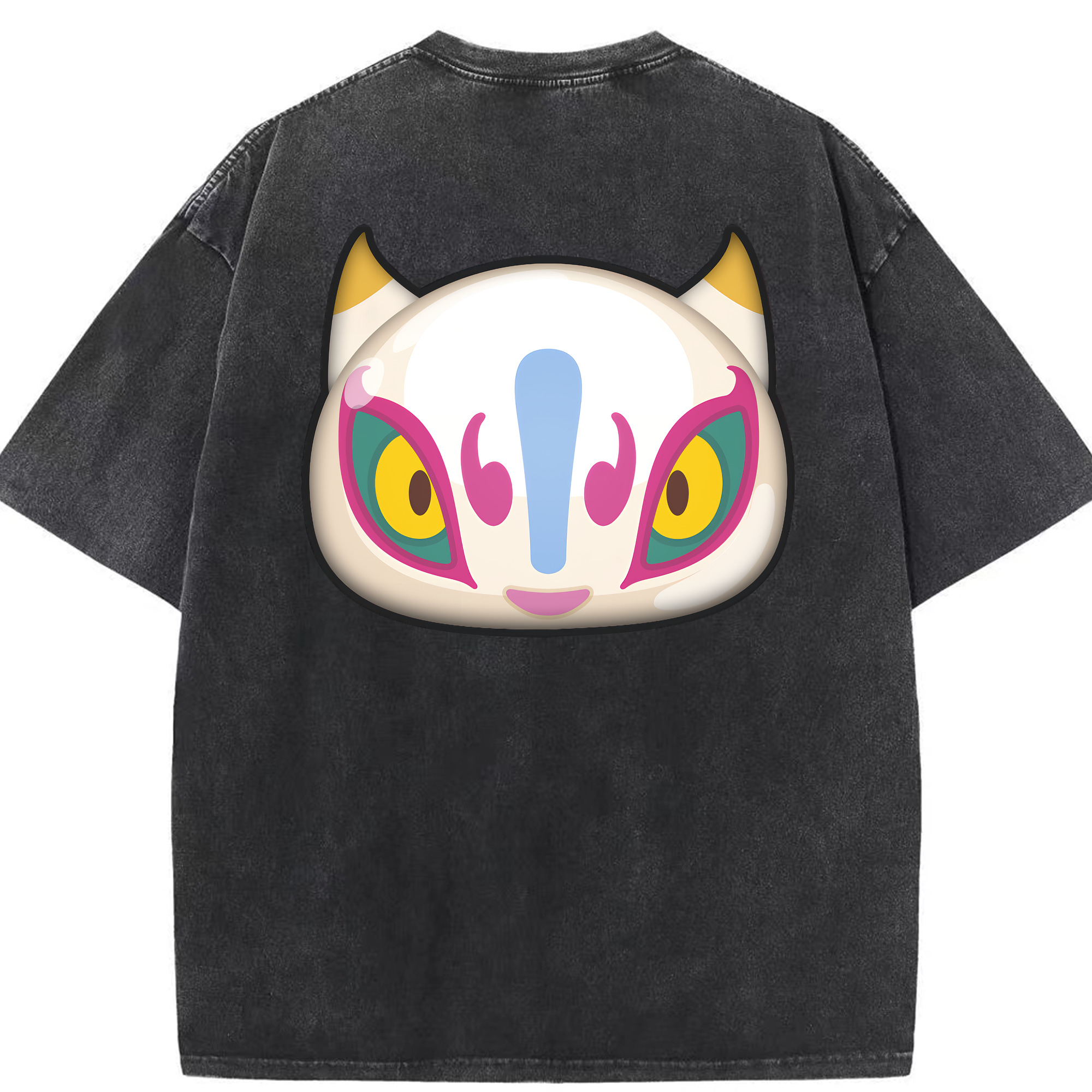 （画像用） 妖怪ウォッチ Yo-kai Watch 綿100% ヴィンテージ風 半袖Tシャツ（背面プリント）