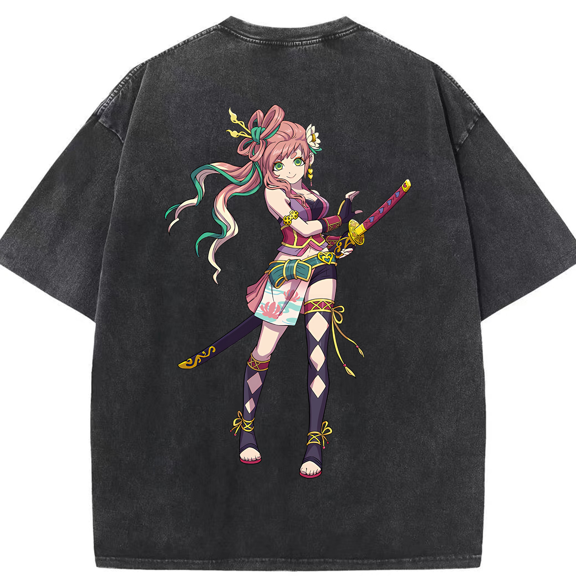 （画像用） 妖怪ウォッチ Yo-kai Watch 綿100% ヴィンテージ風 半袖Tシャツ（背面プリント）