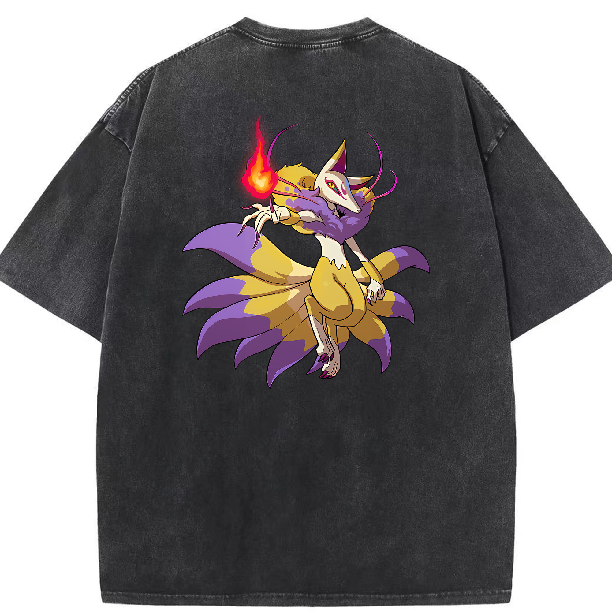 （画像用） 妖怪ウォッチ Yo-kai Watch 綿100% ヴィンテージ風 半袖Tシャツ（背面プリント）