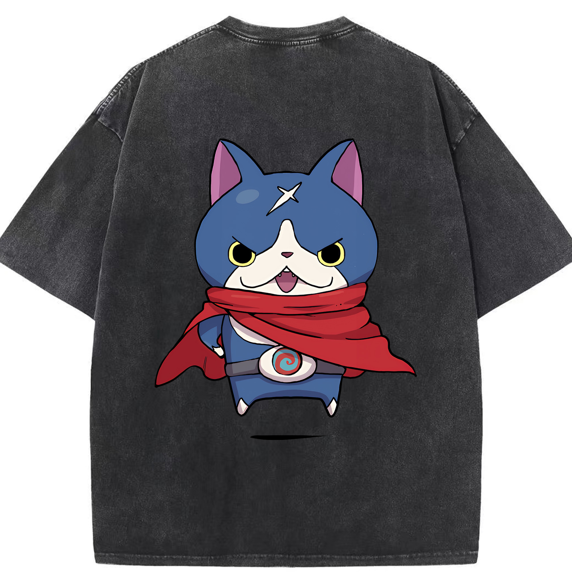（画像用） 妖怪ウォッチ Yo-kai Watch 綿100% ヴィンテージ風 半袖Tシャツ（背面プリント）