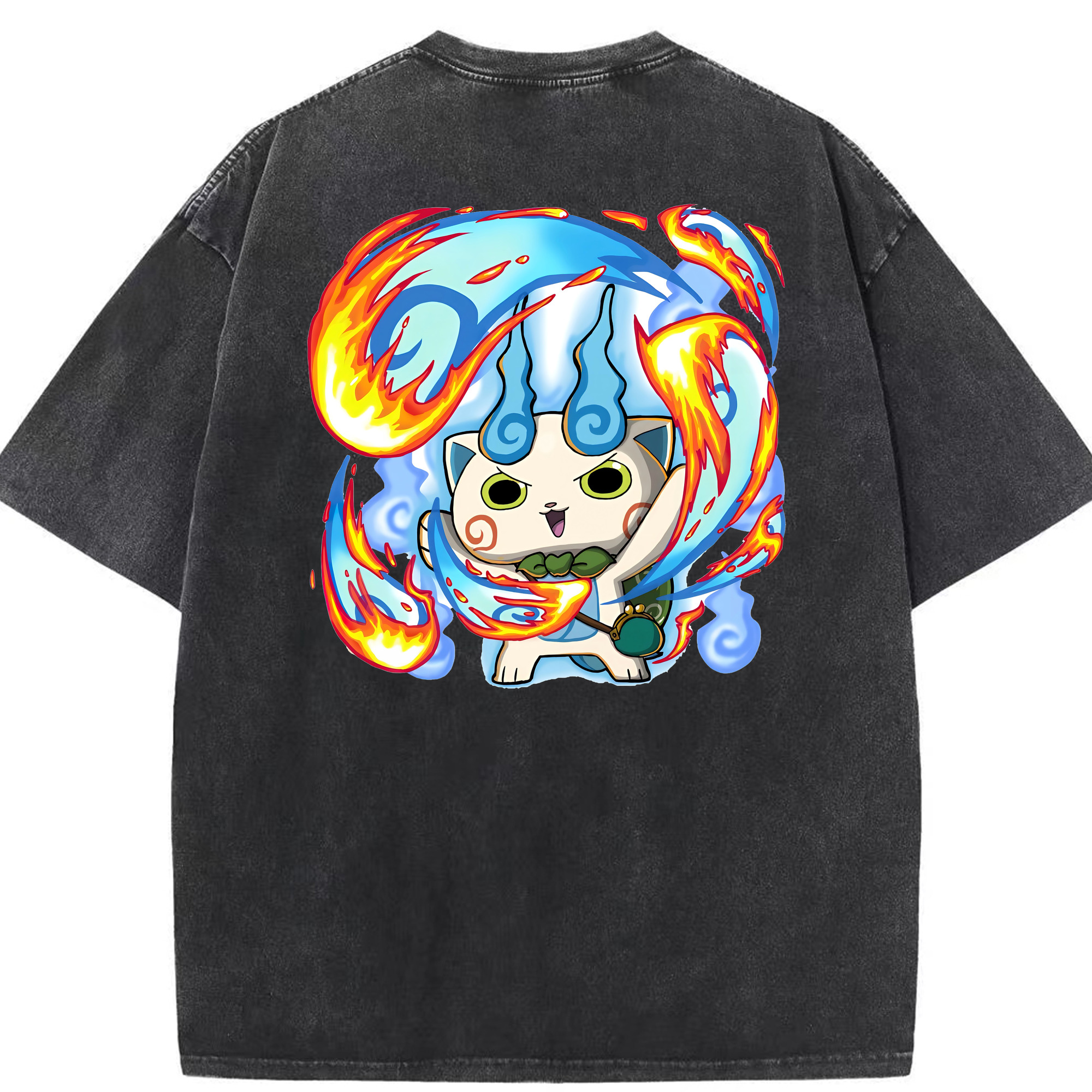 （画像用） 妖怪ウォッチ Yo-kai Watch 綿100% ヴィンテージ風 半袖Tシャツ（背面プリント）