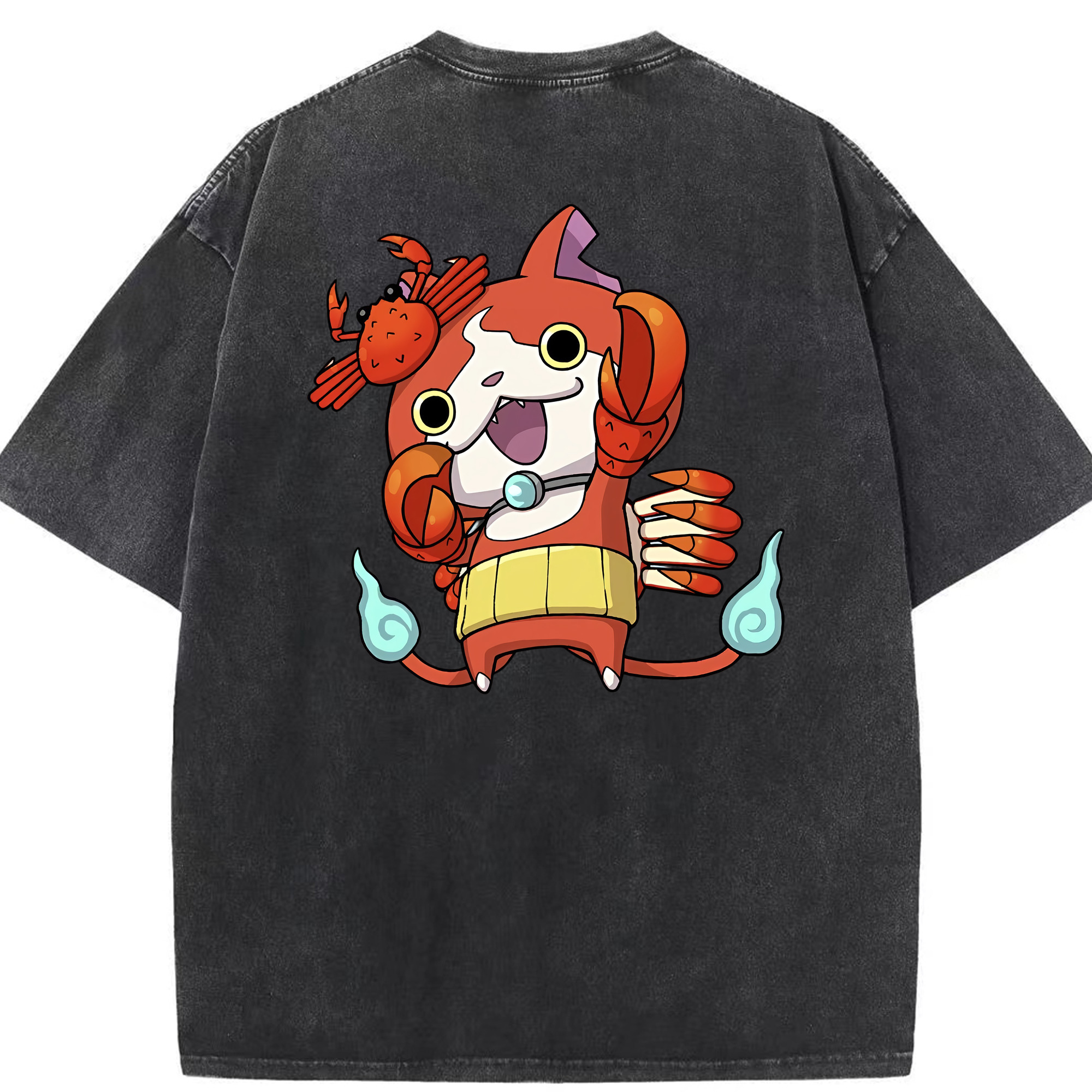 （画像用） 妖怪ウォッチ Yo-kai Watch 綿100% ヴィンテージ風 半袖Tシャツ（背面プリント）