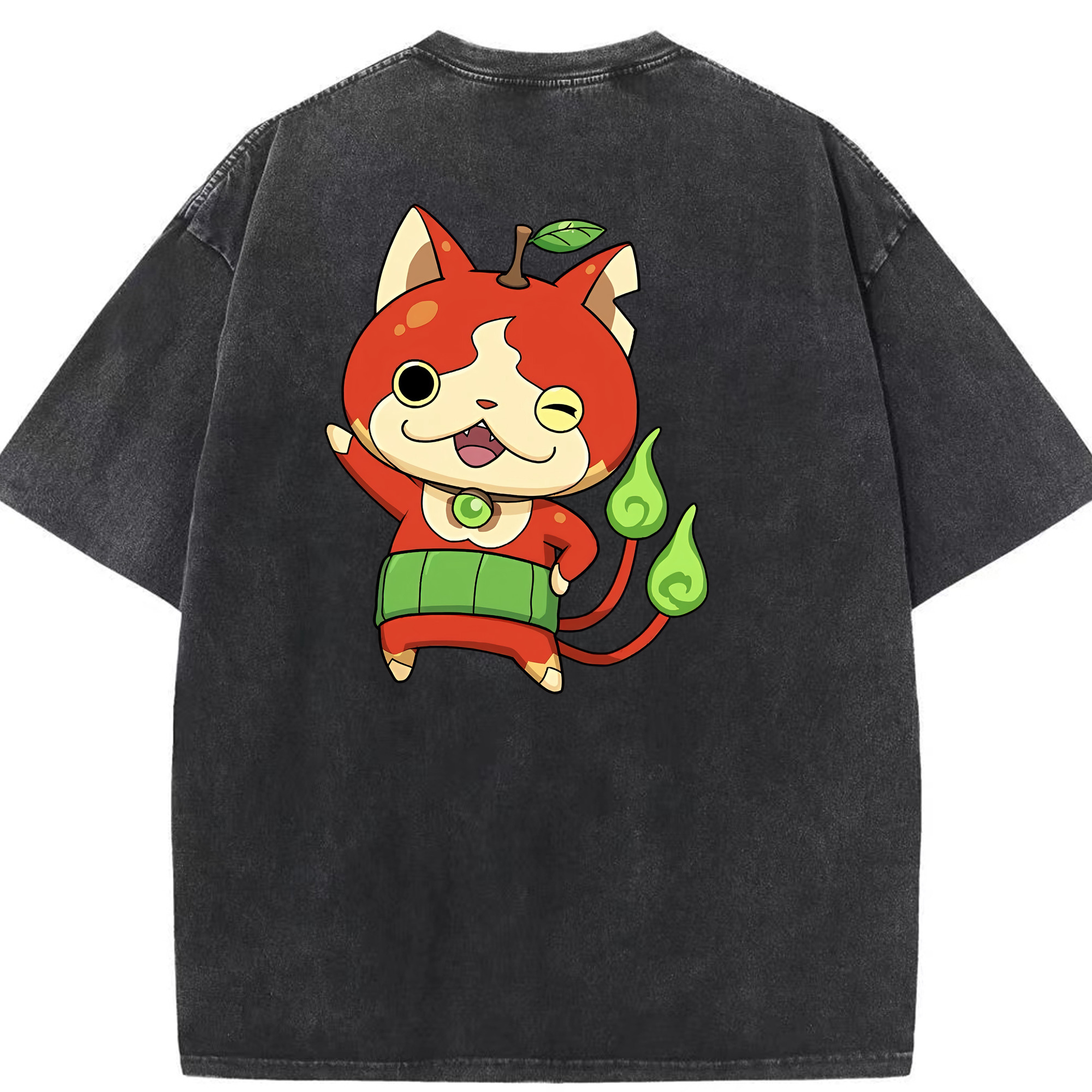 （画像用） 妖怪ウォッチ Yo-kai Watch 綿100% ヴィンテージ風 半袖Tシャツ（背面プリント）