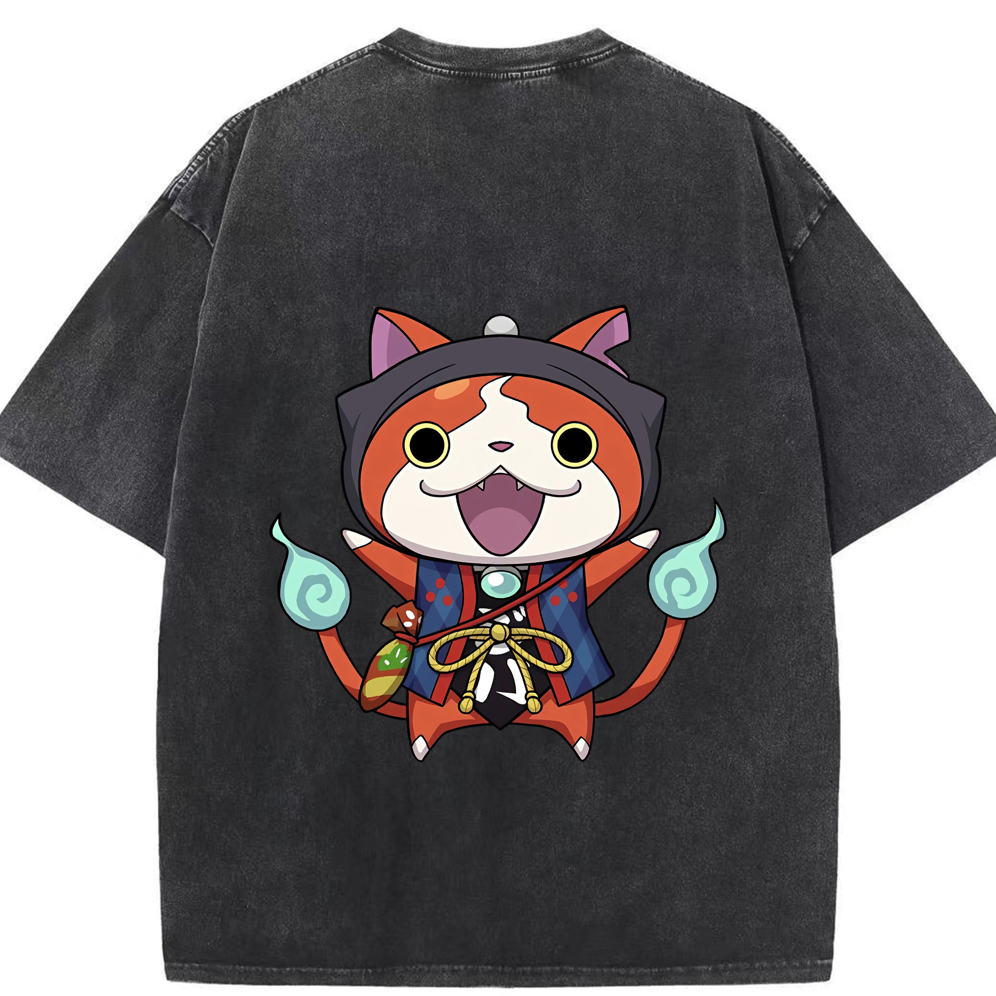 （画像用） 妖怪ウォッチ Yo-kai Watch 綿100% ヴィンテージ風 半袖Tシャツ（背面プリント）
