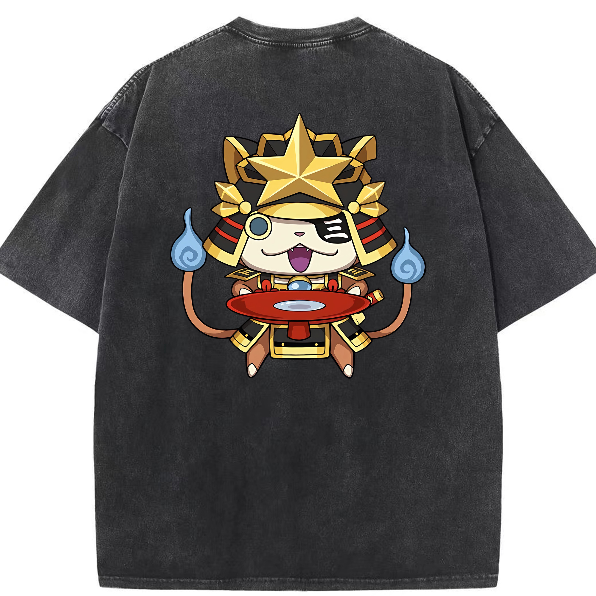 （画像用） 妖怪ウォッチ Yo-kai Watch 綿100% ヴィンテージ風 半袖Tシャツ（背面プリント）