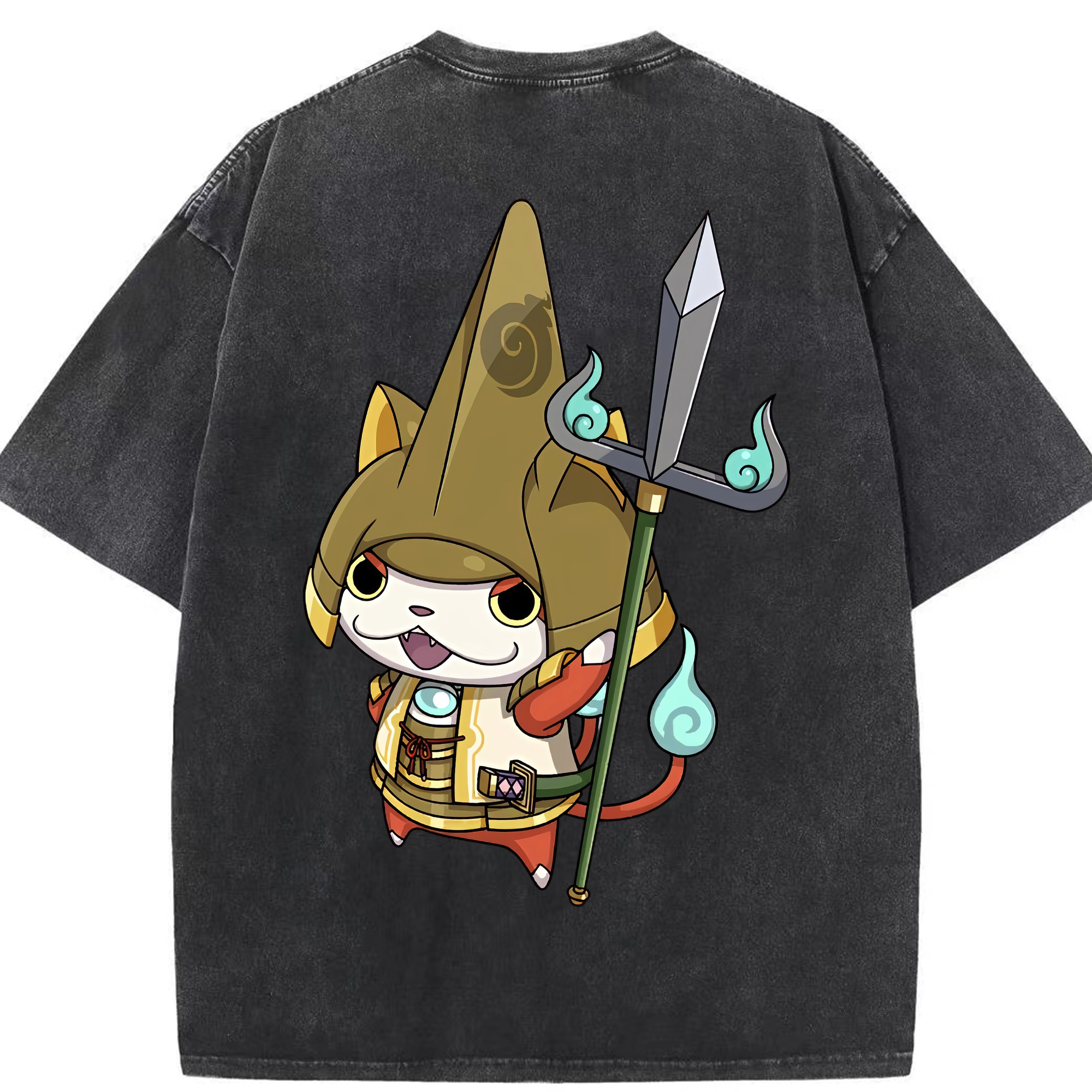 （画像用） 妖怪ウォッチ Yo-kai Watch 綿100% ヴィンテージ風 半袖Tシャツ（背面プリント）