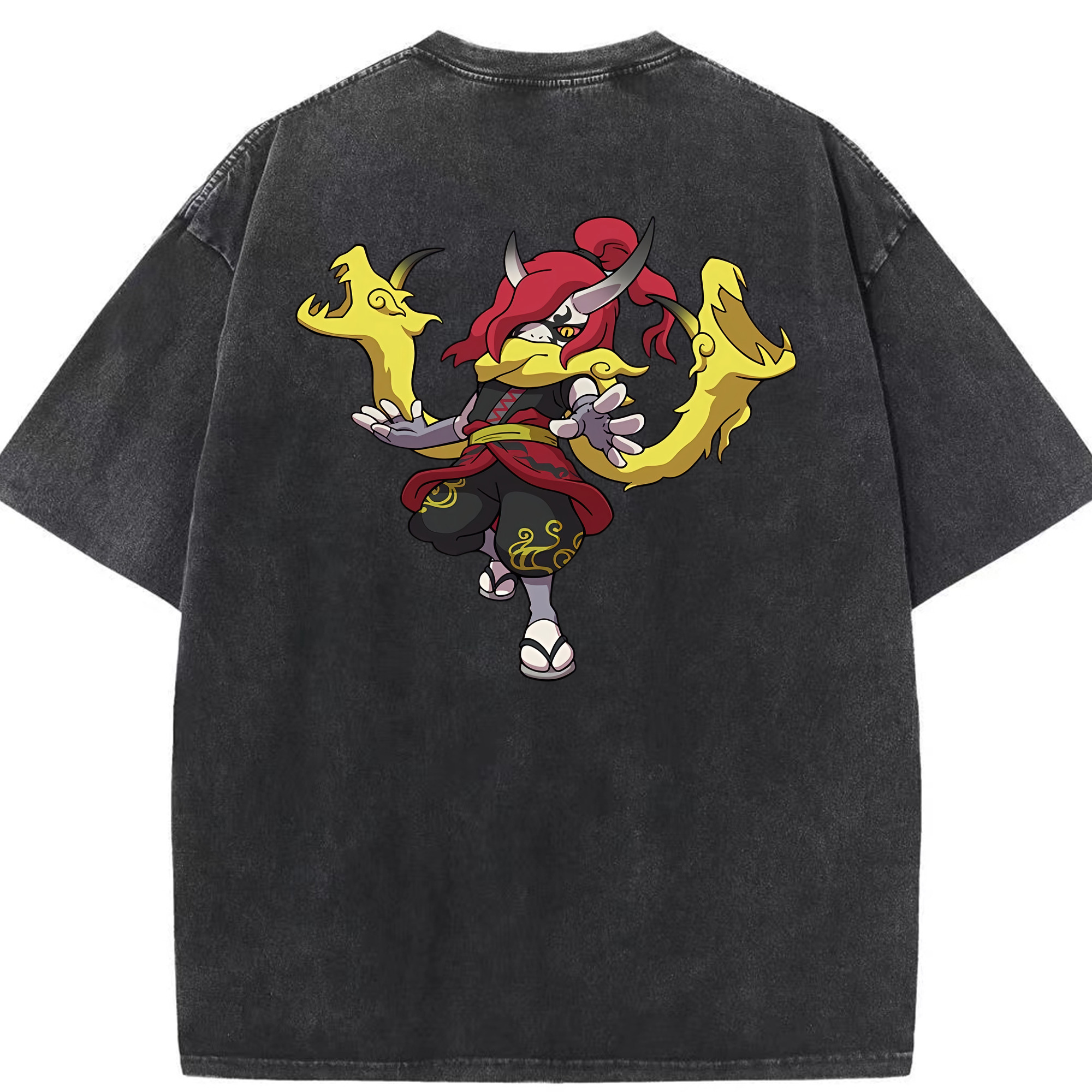 （画像用） 妖怪ウォッチ Yo-kai Watch 綿100% ヴィンテージ風 半袖Tシャツ（背面プリント）