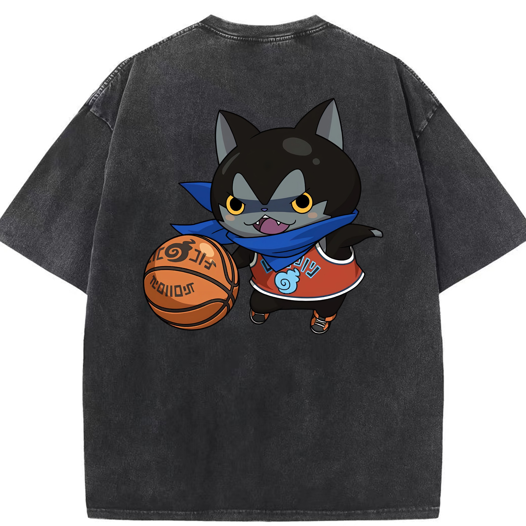 （画像用） 妖怪ウォッチ Yo-kai Watch 綿100% ヴィンテージ風 半袖Tシャツ（背面プリント）