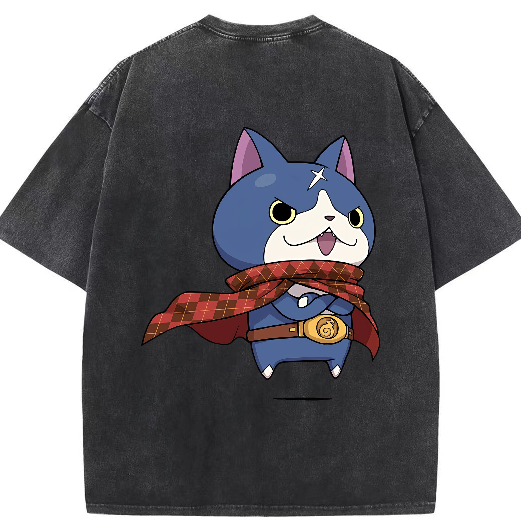 （画像用） 妖怪ウォッチ Yo-kai Watch 綿100% ヴィンテージ風 半袖Tシャツ（背面プリント）