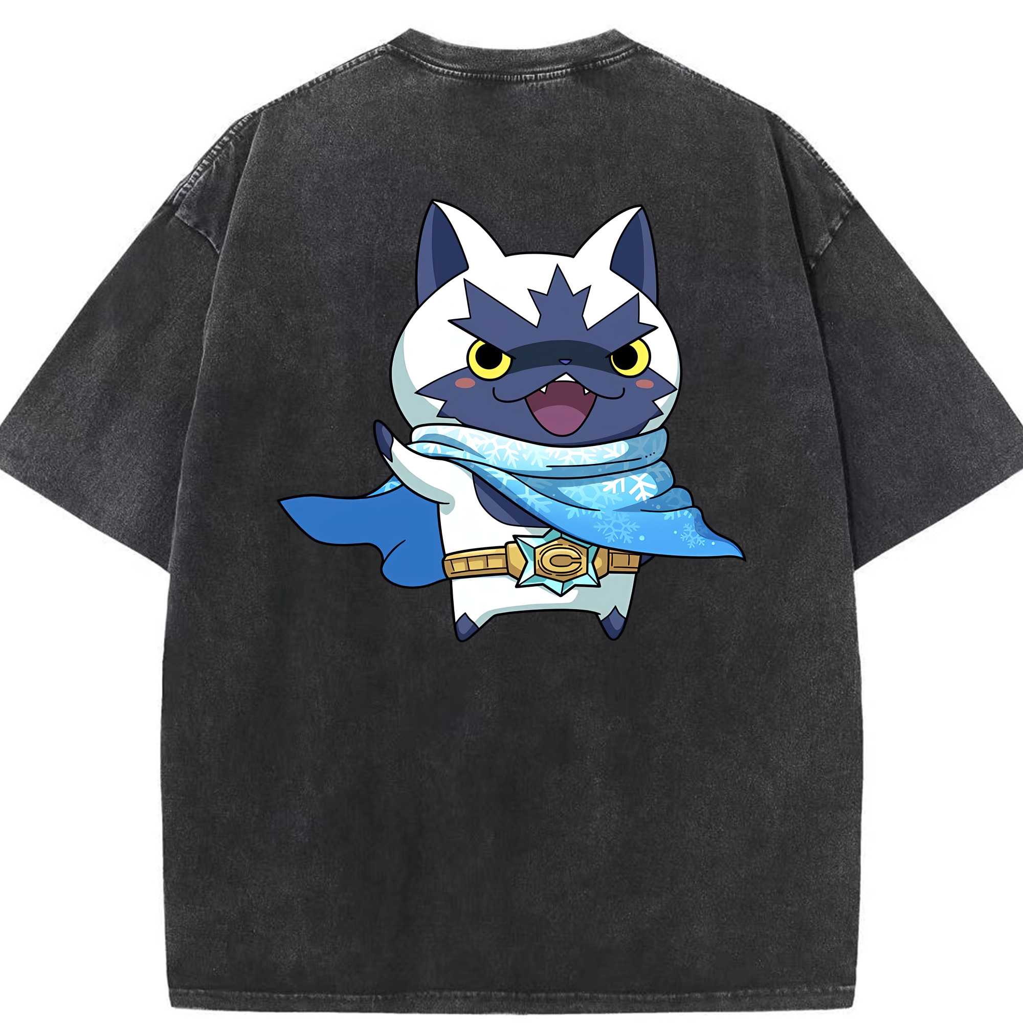 （画像用） 妖怪ウォッチ Yo-kai Watch 綿100% ヴィンテージ風 半袖Tシャツ（背面プリント）